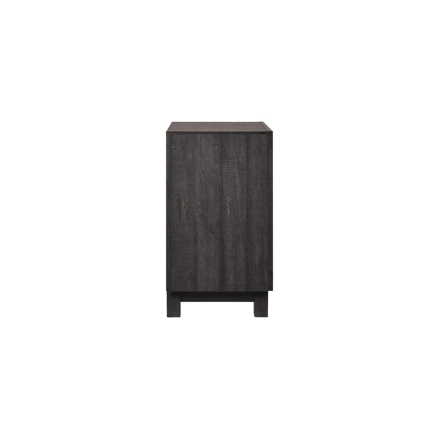 Bowery Hill Solid Wood 2-Drawer Nightstand in Walnut
