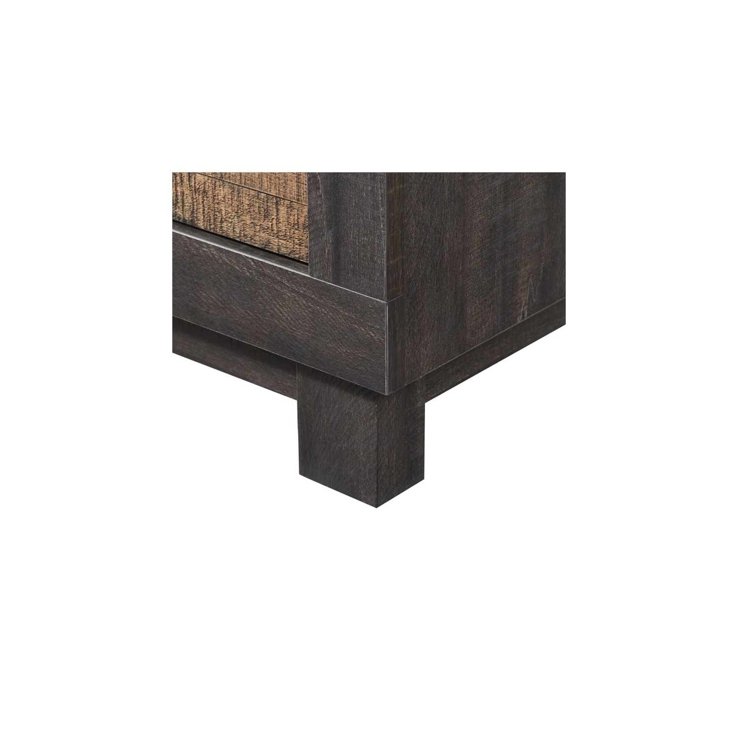 Bowery Hill Solid Wood 2-Drawer Nightstand in Walnut