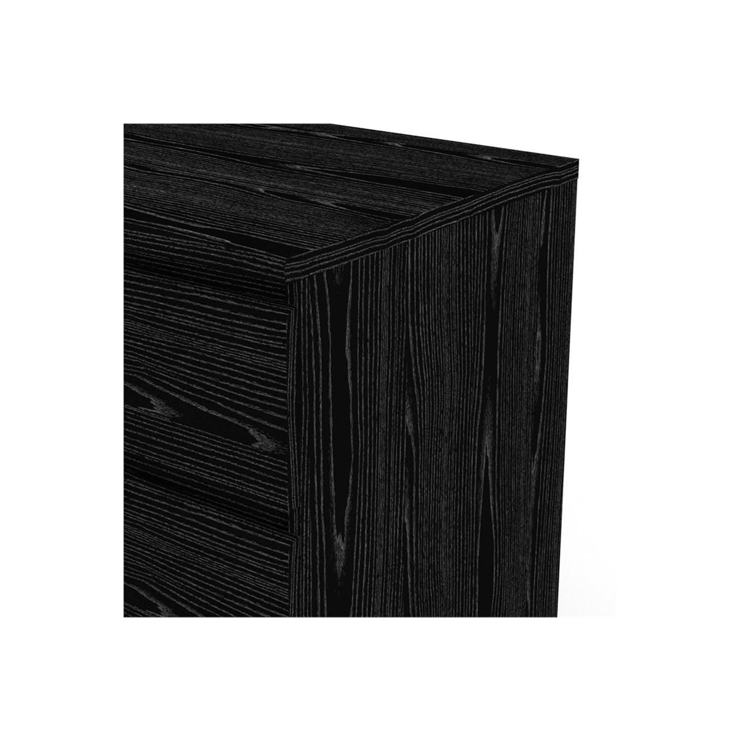Tvilum Scottsdale Contemporary 6 Drawer Double Dresser in Black Wood Grain