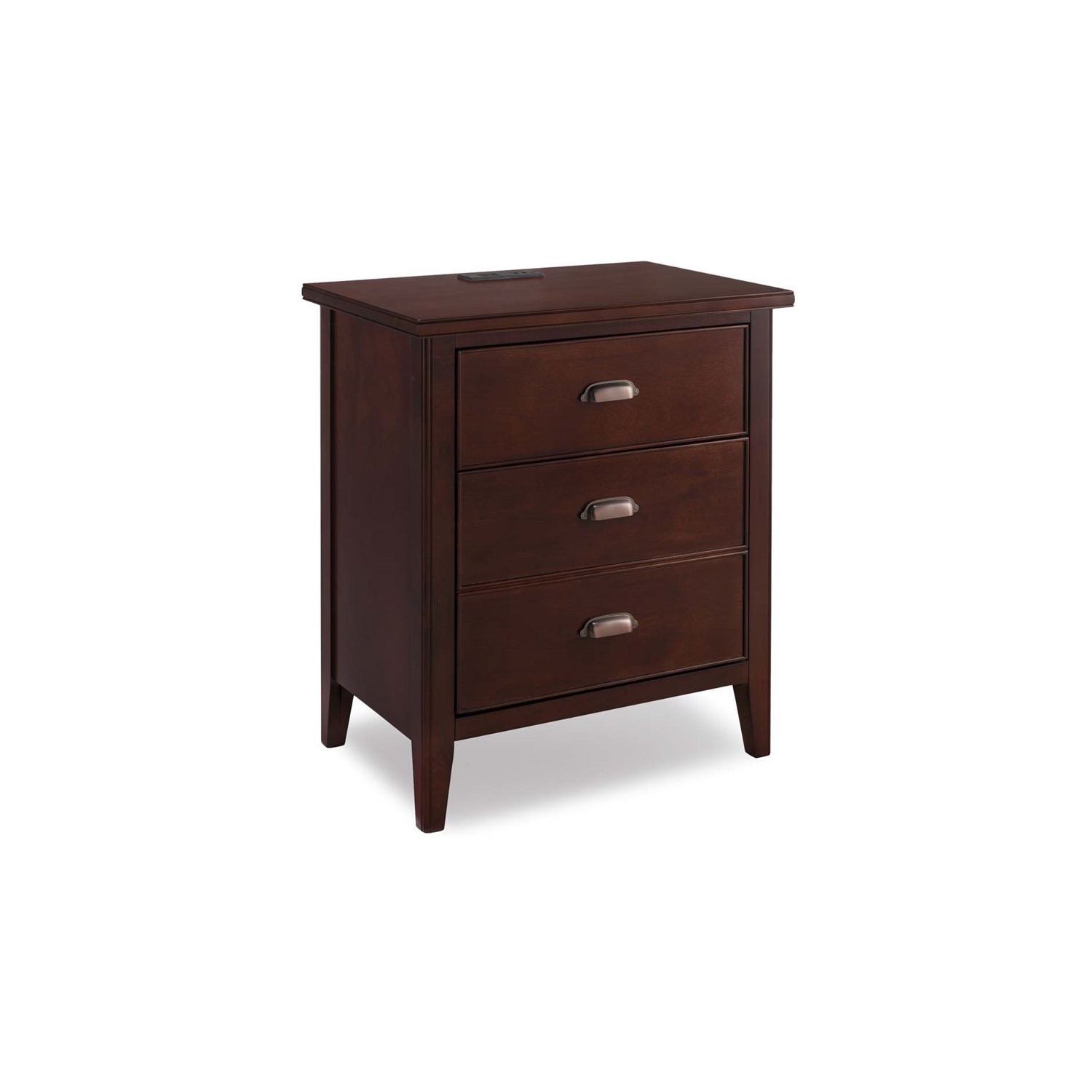 Bowery Hill 1 Drawer Nightstand in Chocolate Cherry