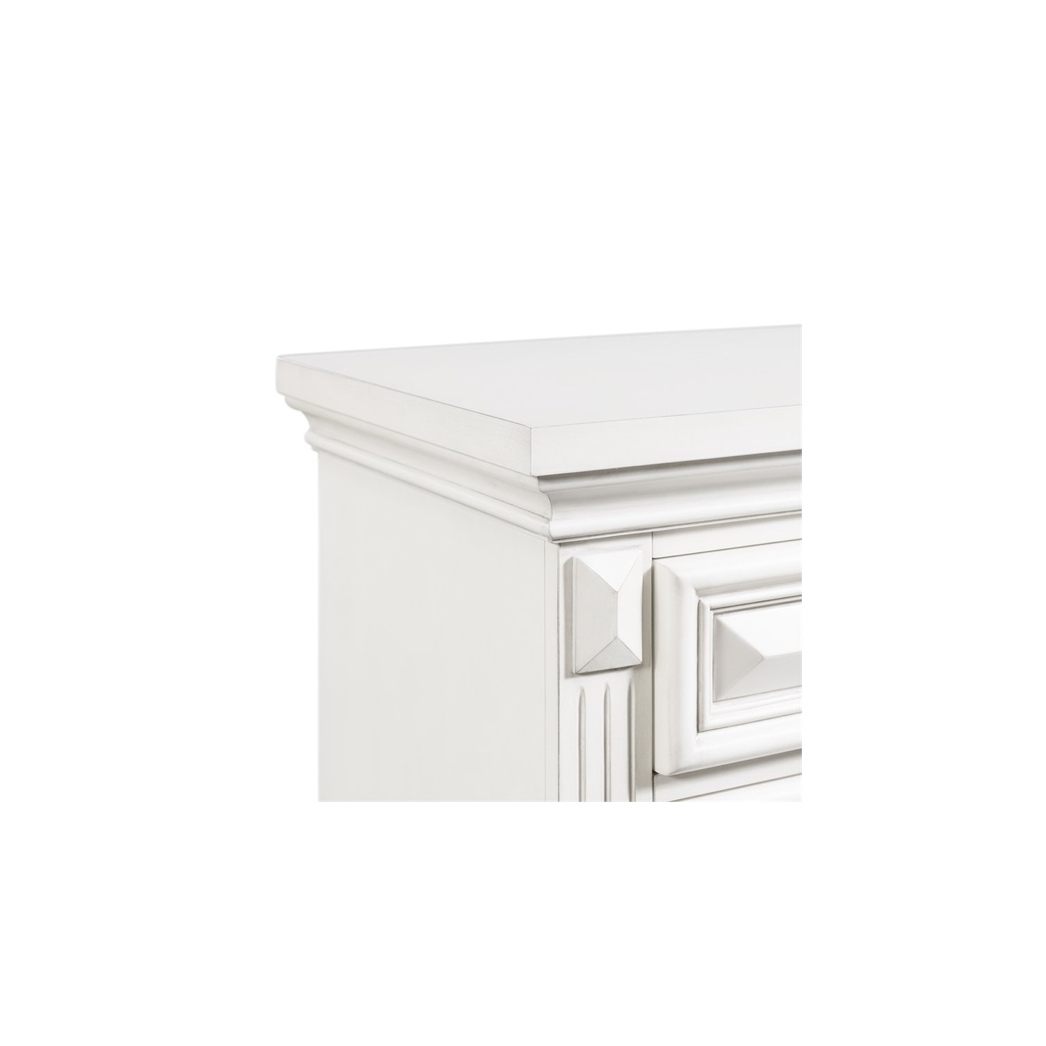 Bowery Hill Contemporary 2-Drawer Nightstand in White