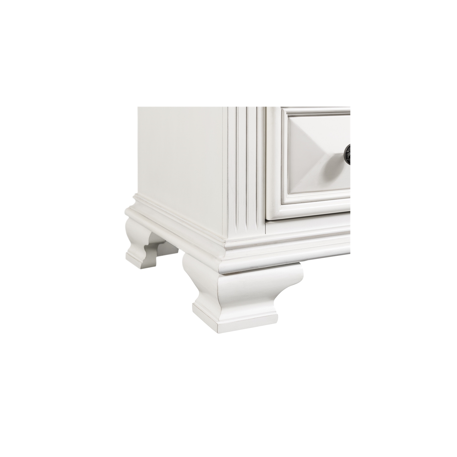 Bowery Hill Contemporary 2-Drawer Nightstand in White