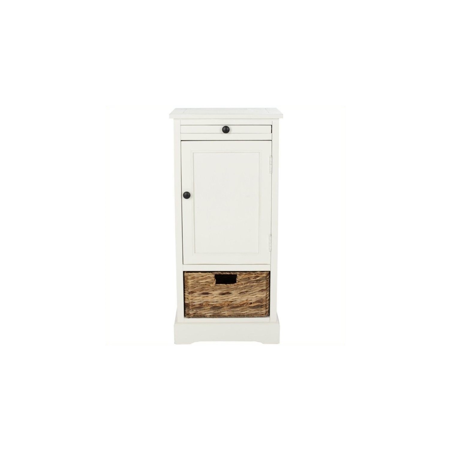 Hawthorne Collection Wood Tall Storage Unit in Cream