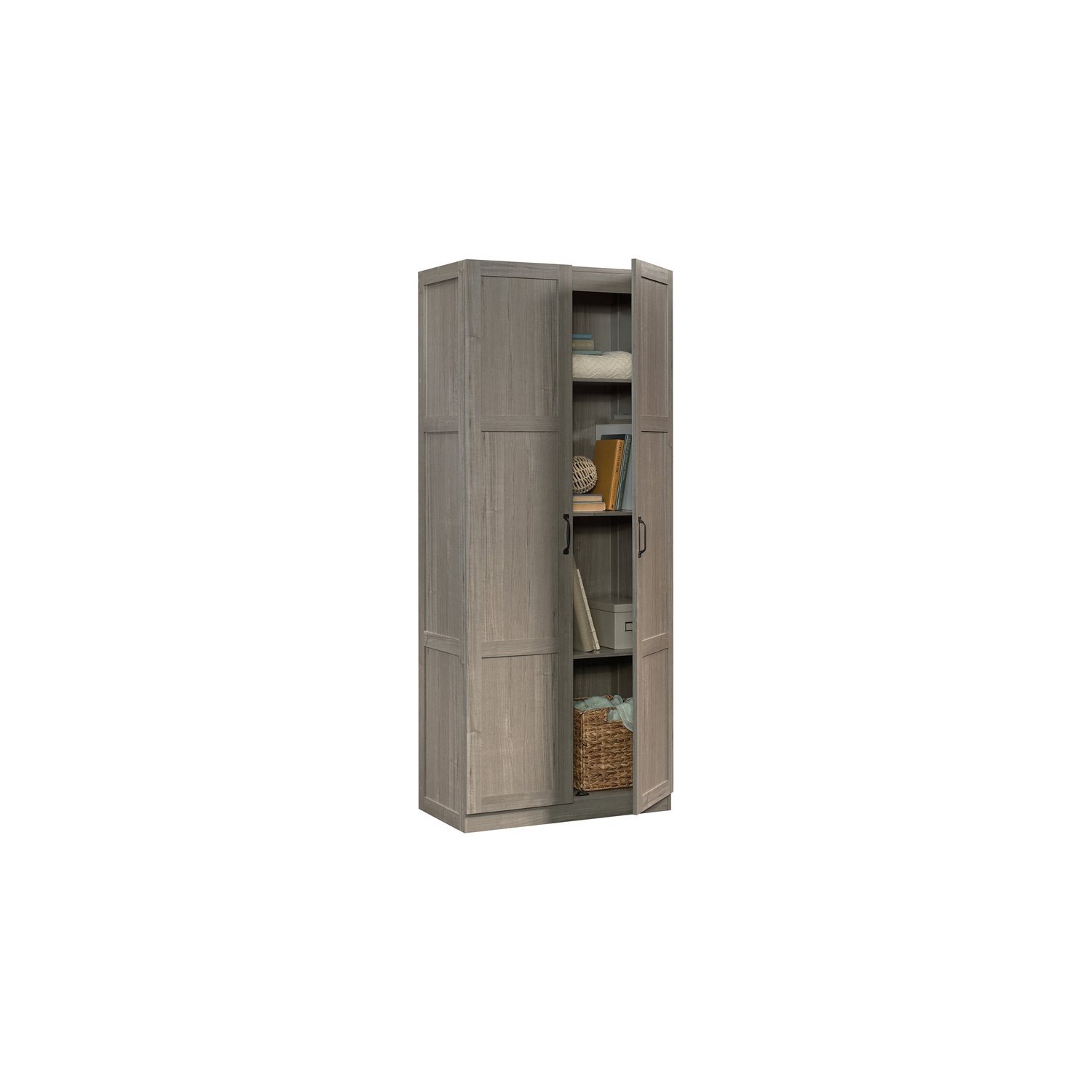 Pemberly Row 2 Door Wooden Storage Cabinet in Silver Sycamore