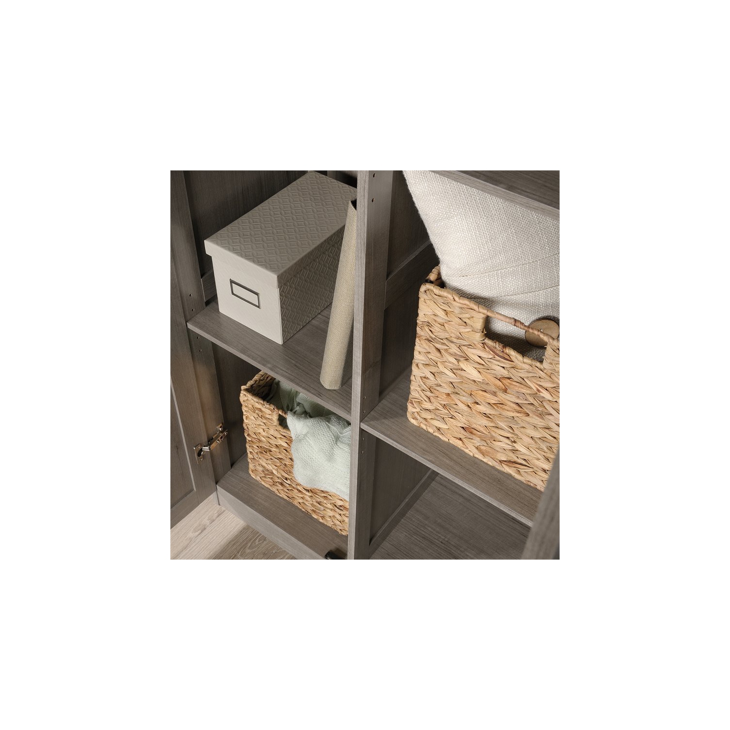 Pemberly Row 2 Door Wooden Storage Cabinet in Silver Sycamore