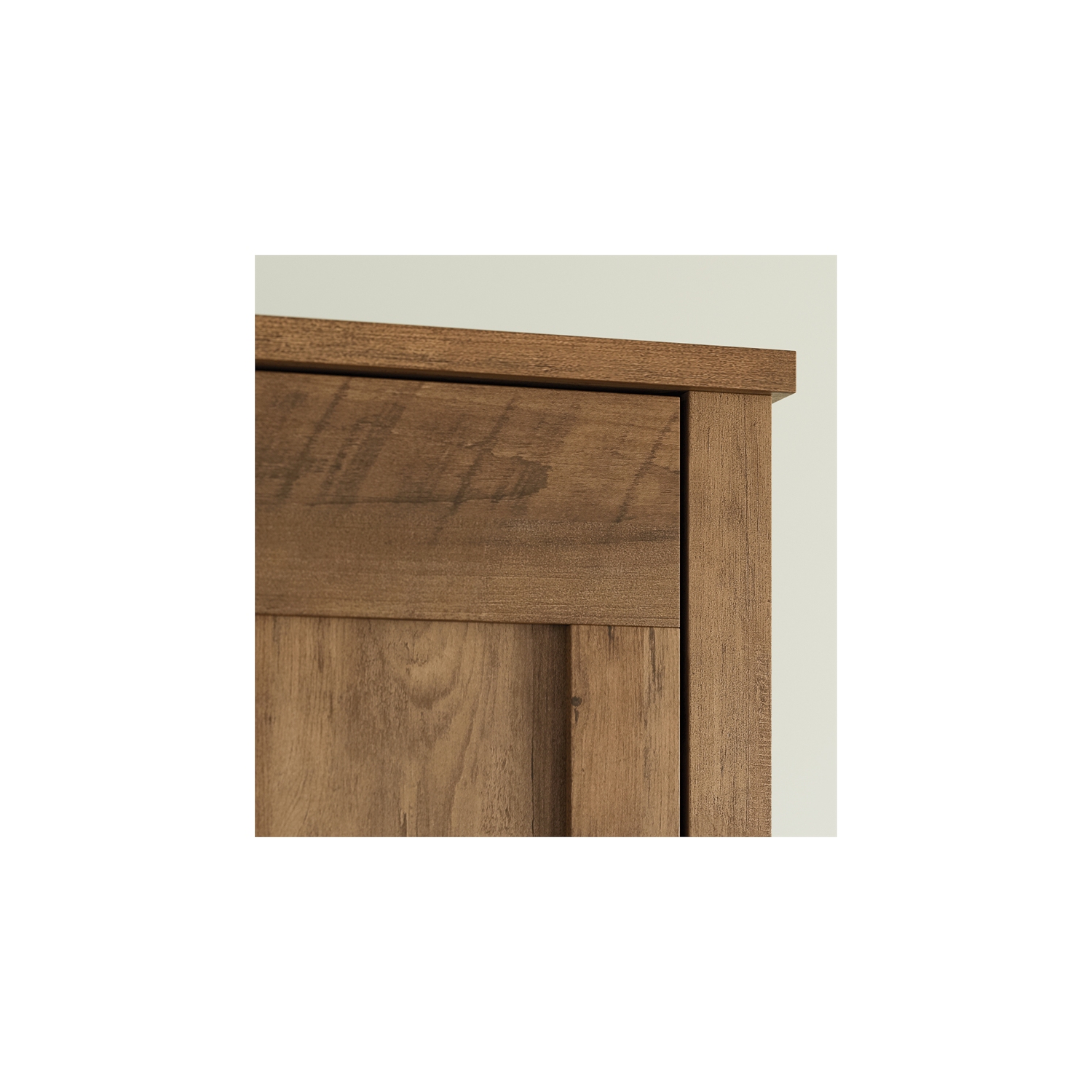 Sauder – Armoire de rangement à 2 portes en bois d’ingénierie Select, pin rural