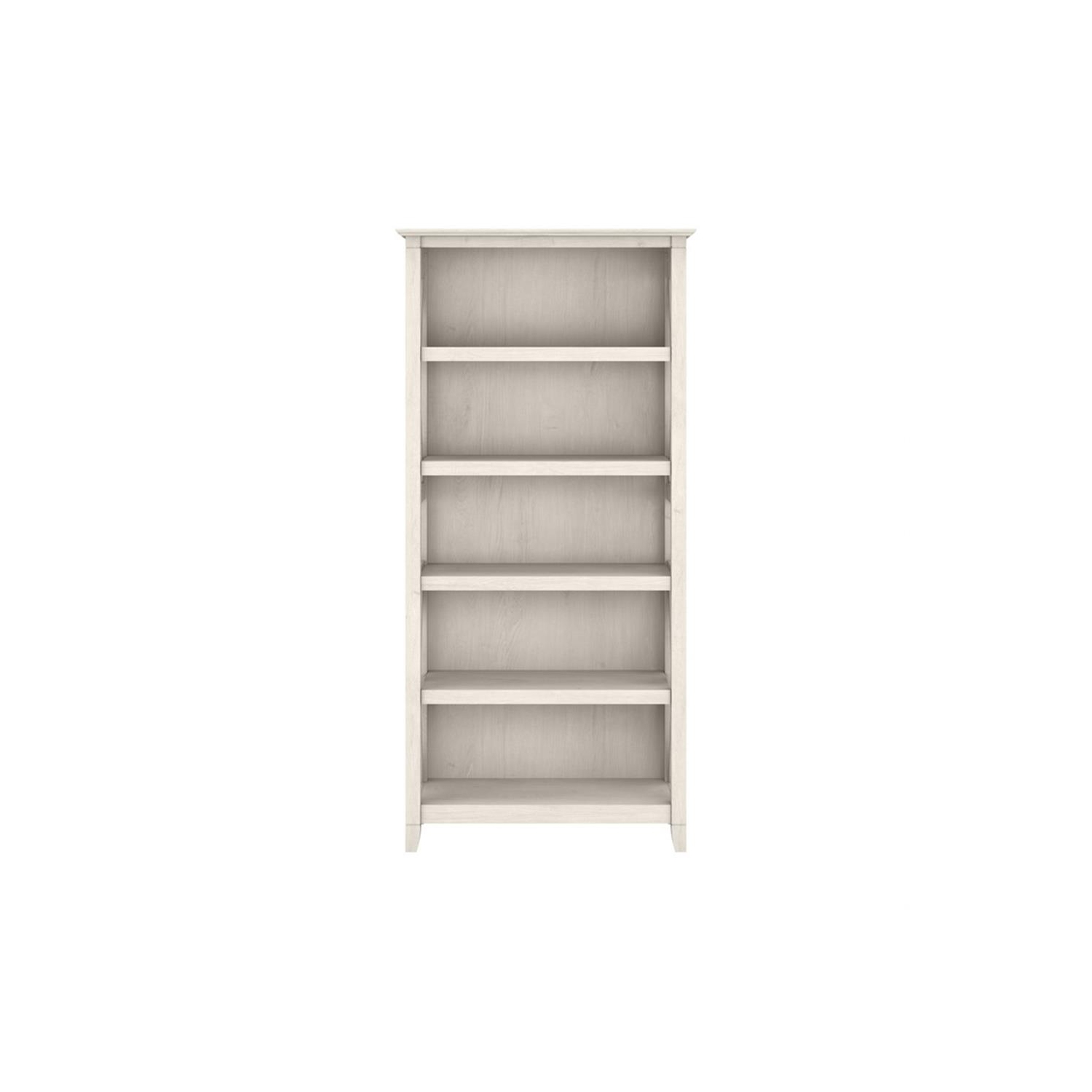 Key West Tall 5 Shelf Bookcase in Linen White Oak - Engineered Wood
