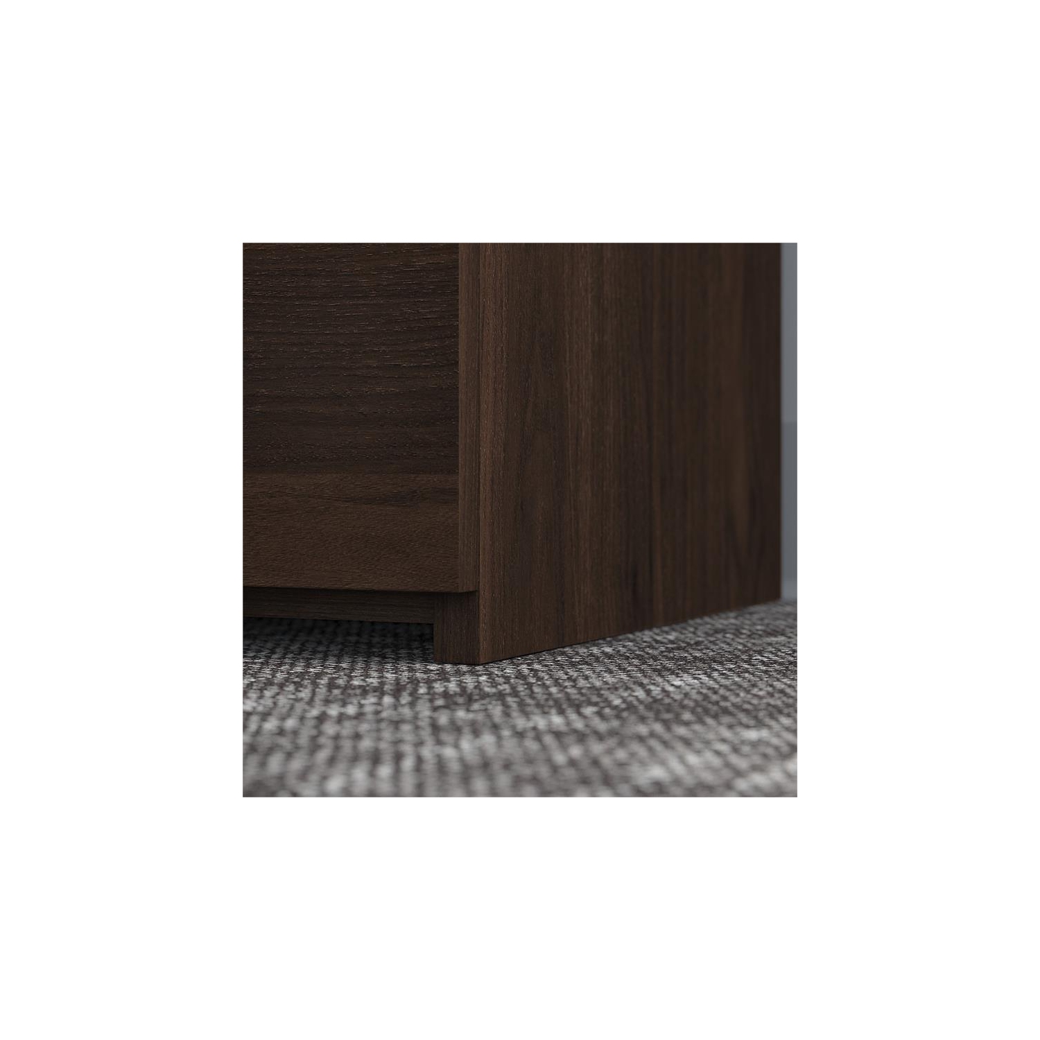 Office 500 5-Shelf Bookcase with Doors in Black Walnut - Engineered Wood