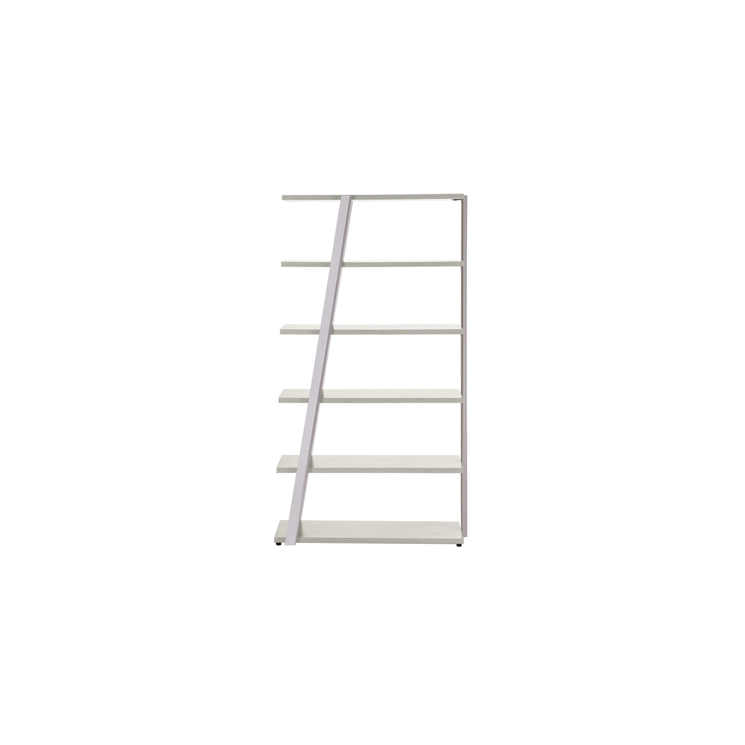 Mirella 5 Shelf Bookshelf in White Ash