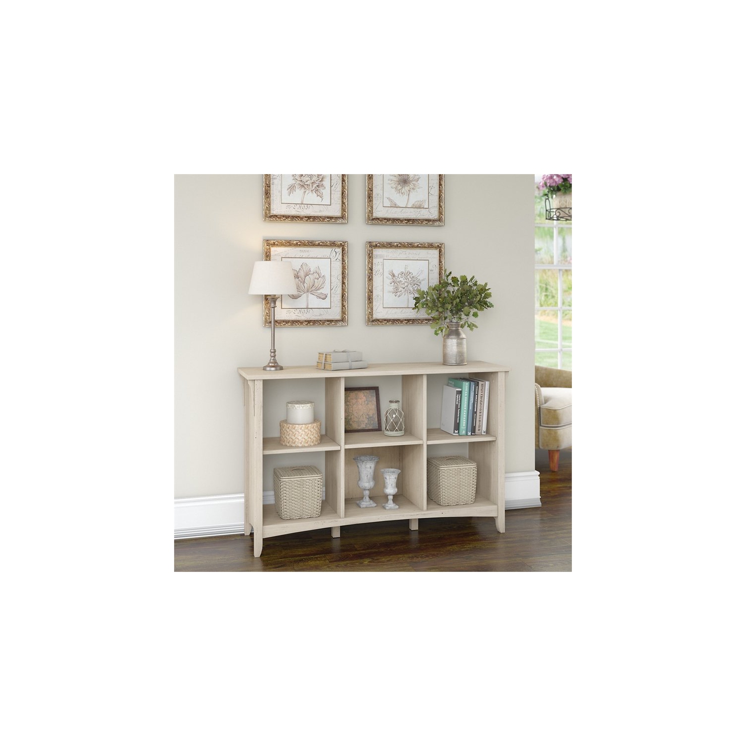 Salinas 6 Cube Organizer in Antique White - Engineered Wood