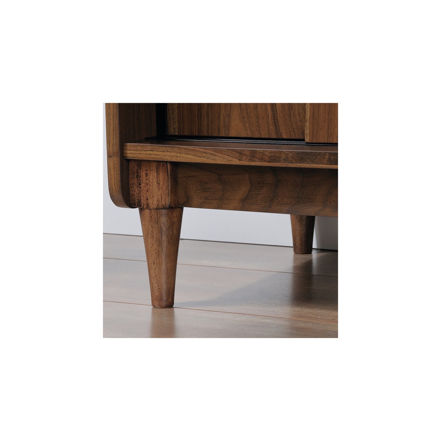 Sauder Harvey Park Engineered Wood Wide Bookcase in Grand Walnut