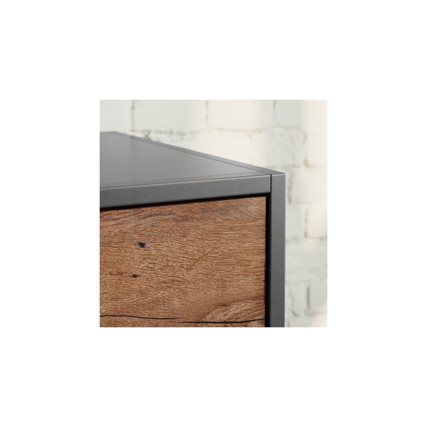 Sauder – Classeur latéral Boulevard Café avec rangement, fini chêne rétro