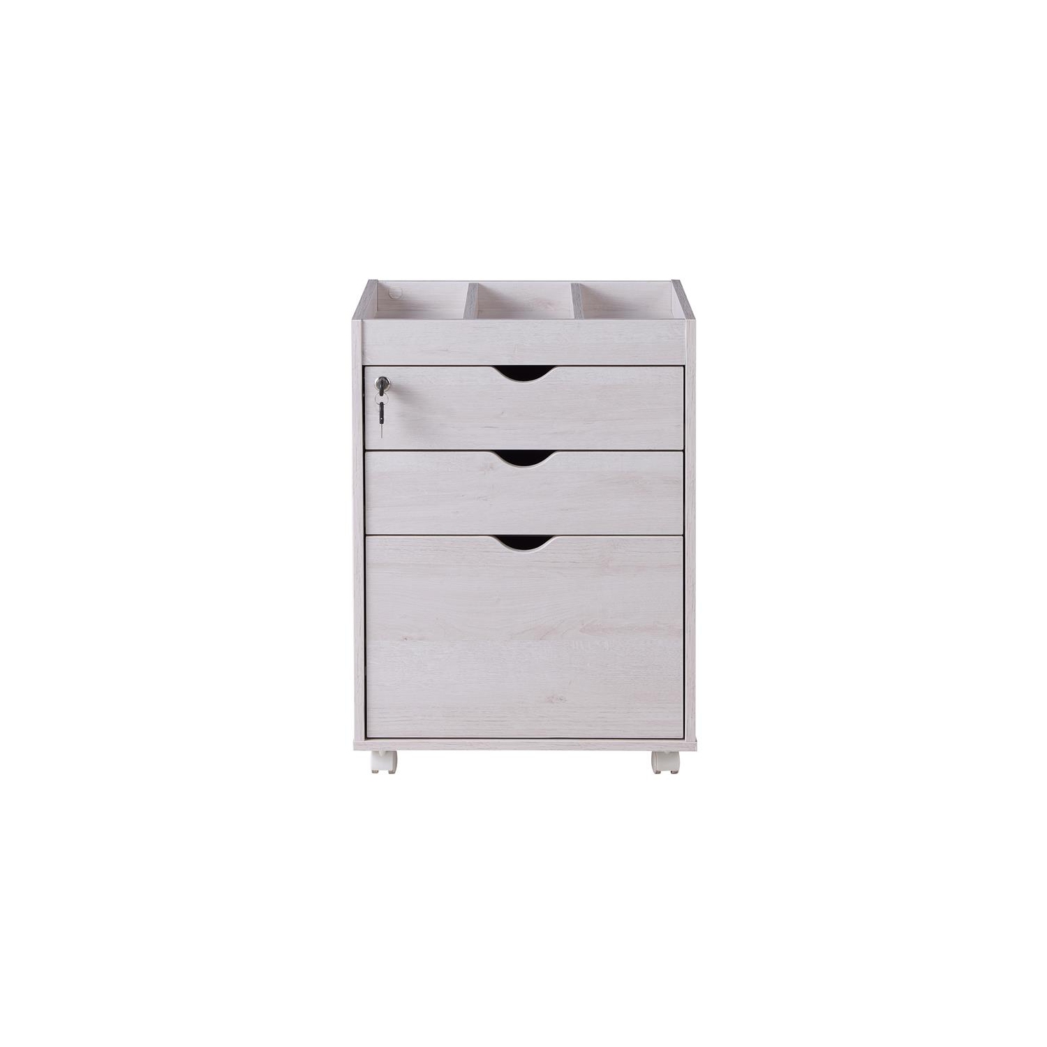 Furniture of America Hite Transitional Wood 3-Drawer File Cabinet in White