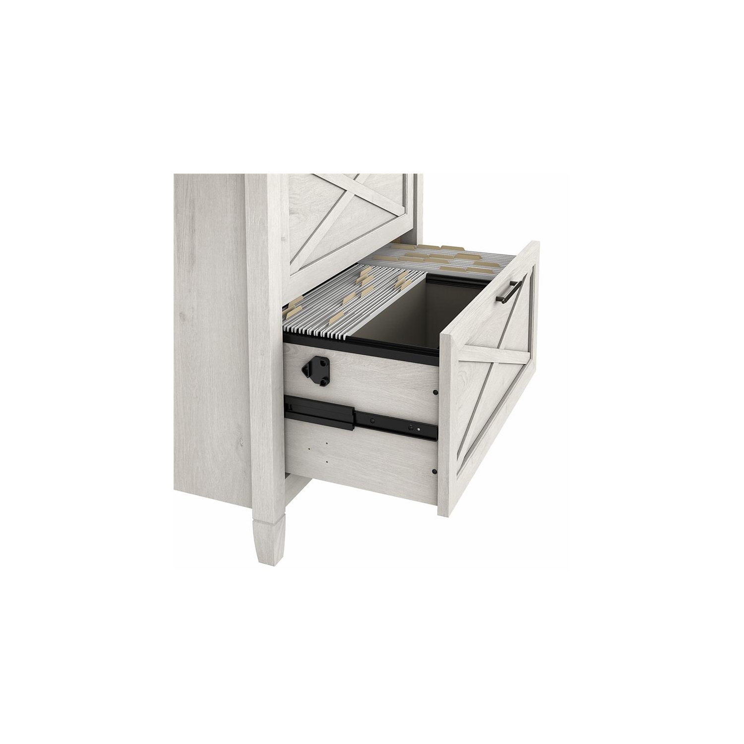 Key West 2 Drawer Lateral File Cabinet in Linen White Oak - Engineered Wood