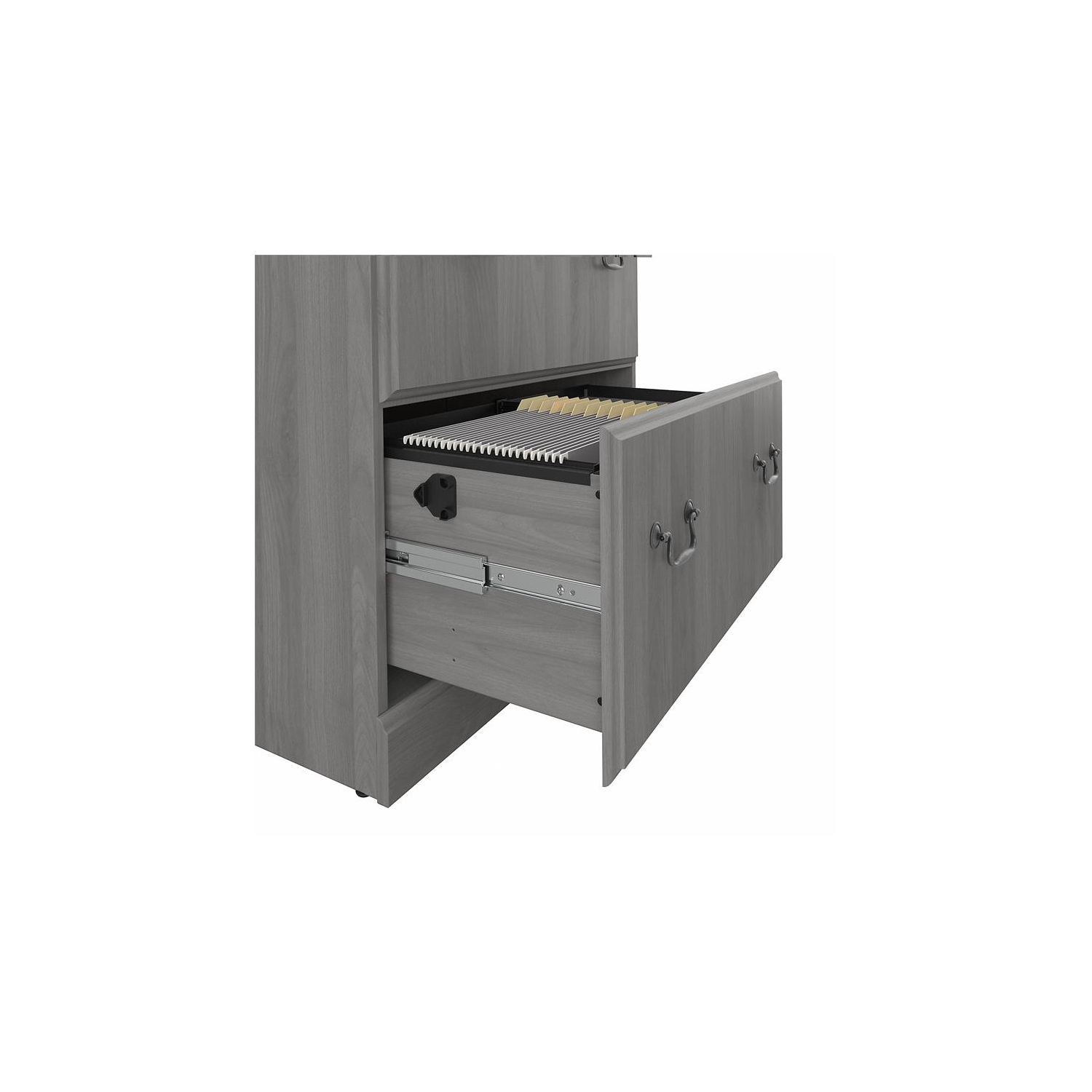 Saratoga 2 Drawer Lateral File Cabinet in Modern Gray - Engineered Wood