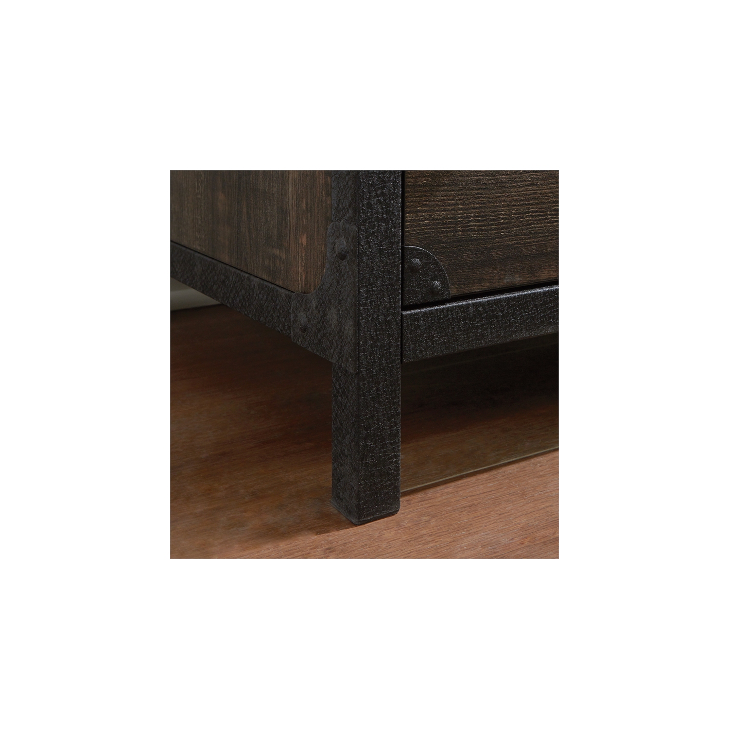 Sauder Steel River Lateral File in Engineered Wood-Carbon Oak