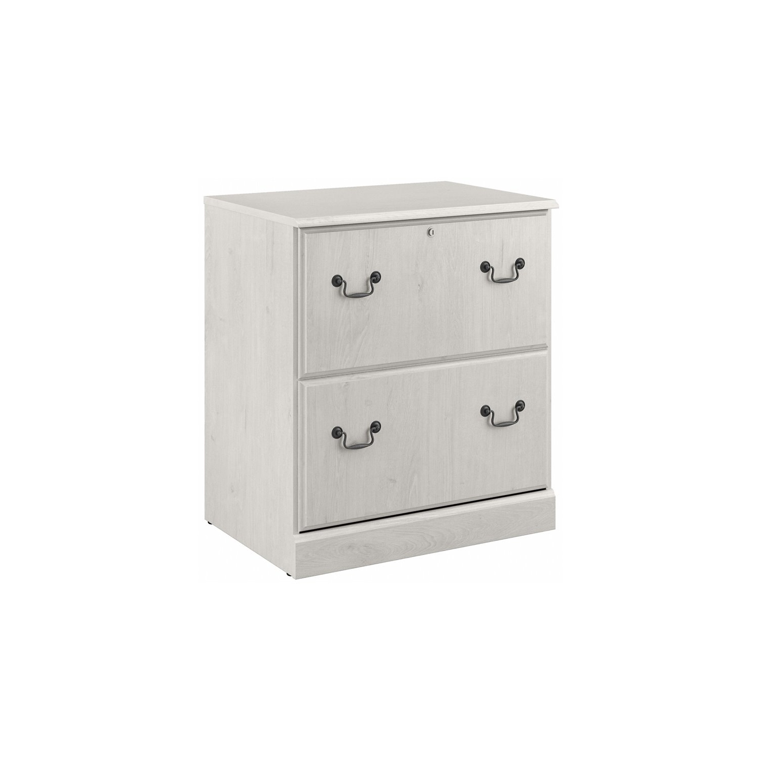 Saratoga 2 Drawer Lateral File Cabinet in Linen White Oak - Engineered Wood