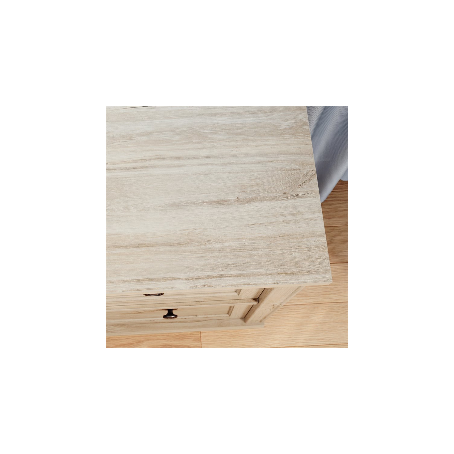 Sauder Hammond 2 Drawer Wooden Lateral File Cabinet in Chalk Oak