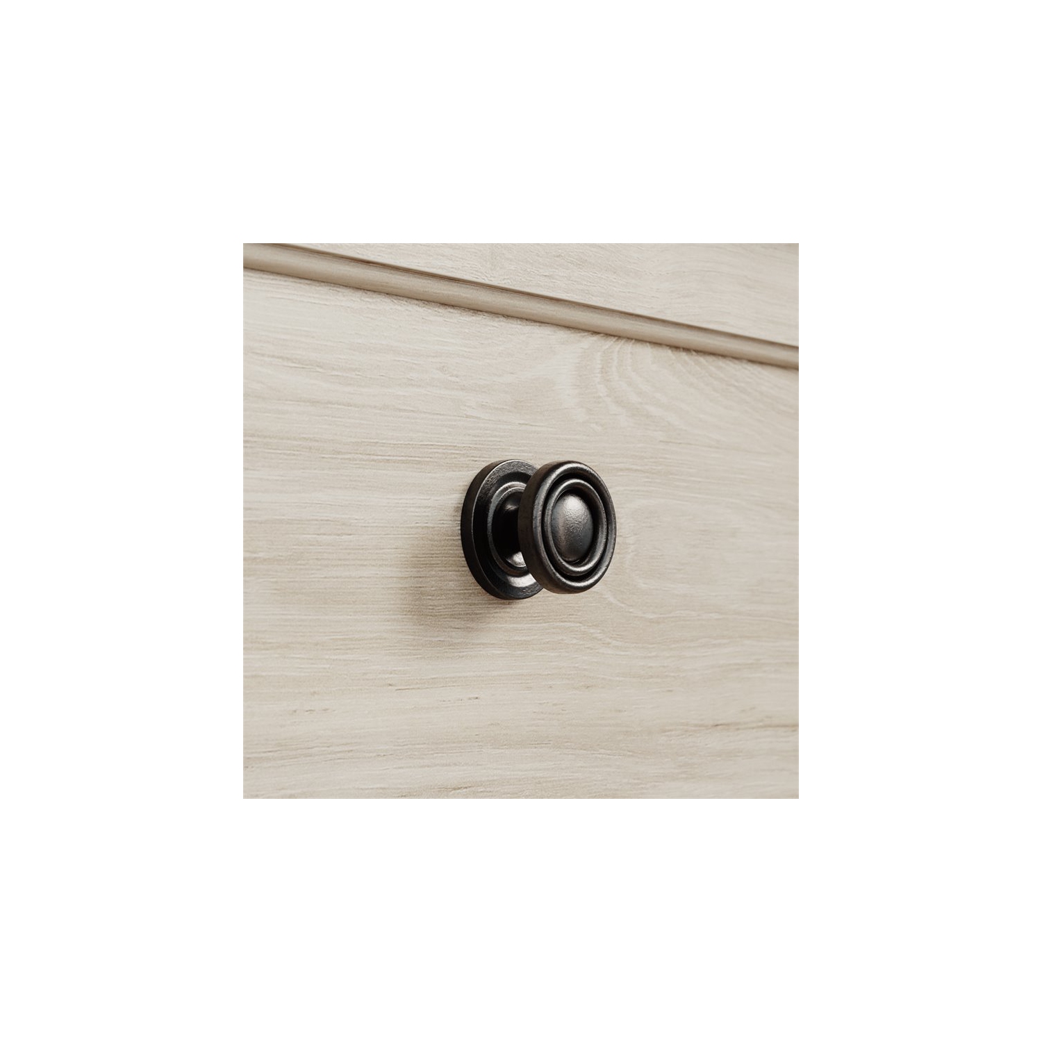 Sauder Hammond 2 Drawer Wooden Lateral File Cabinet in Chalk Oak