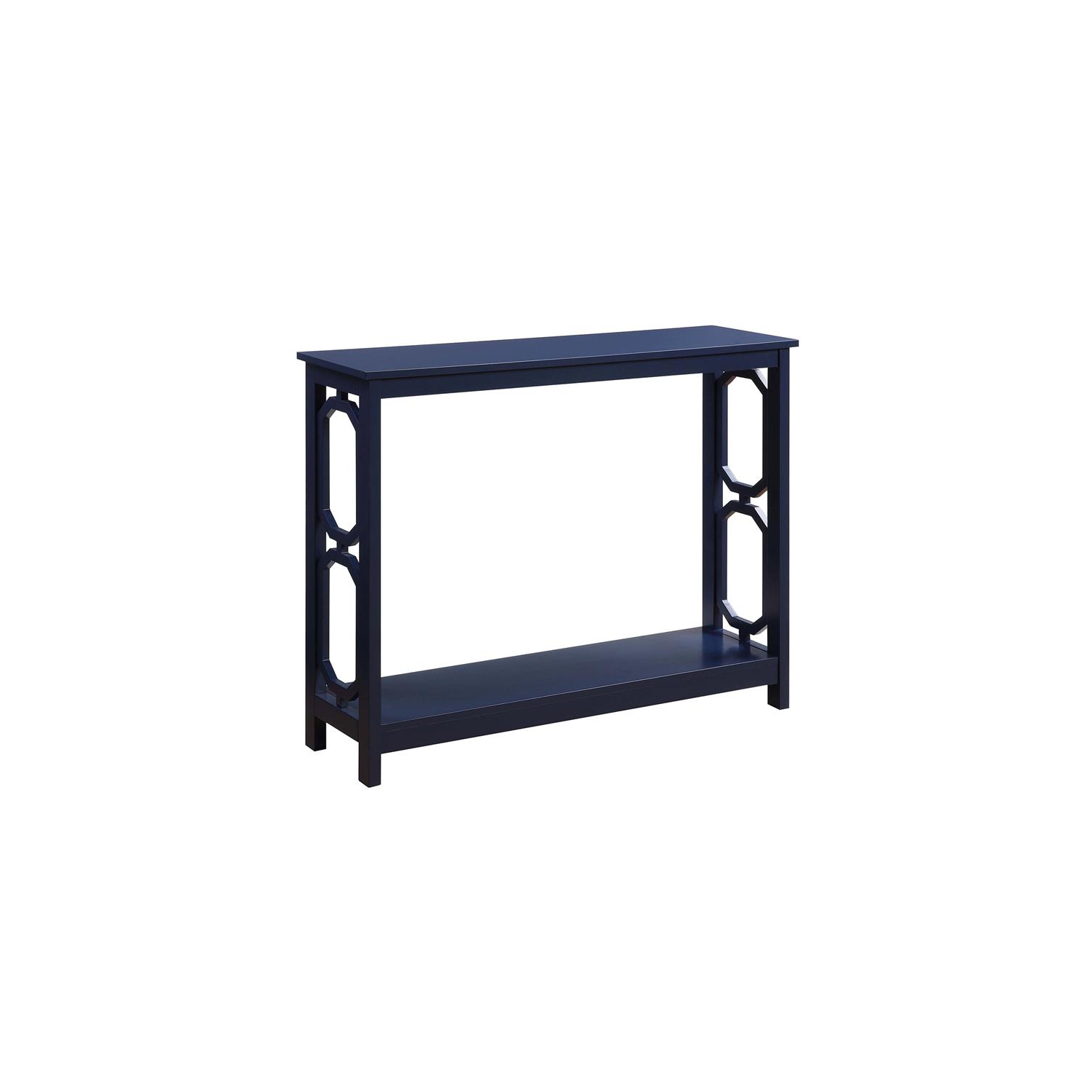Convenience Concepts Omega Console Table in Cobalt Blue Wood Finish