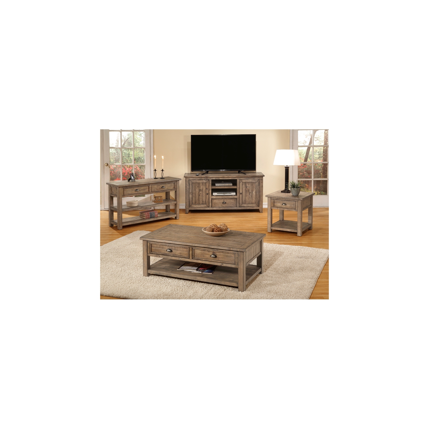 Table basse en bois massif à 2 tiroirs Monterey Home de Martin Svensson - Brun naturel