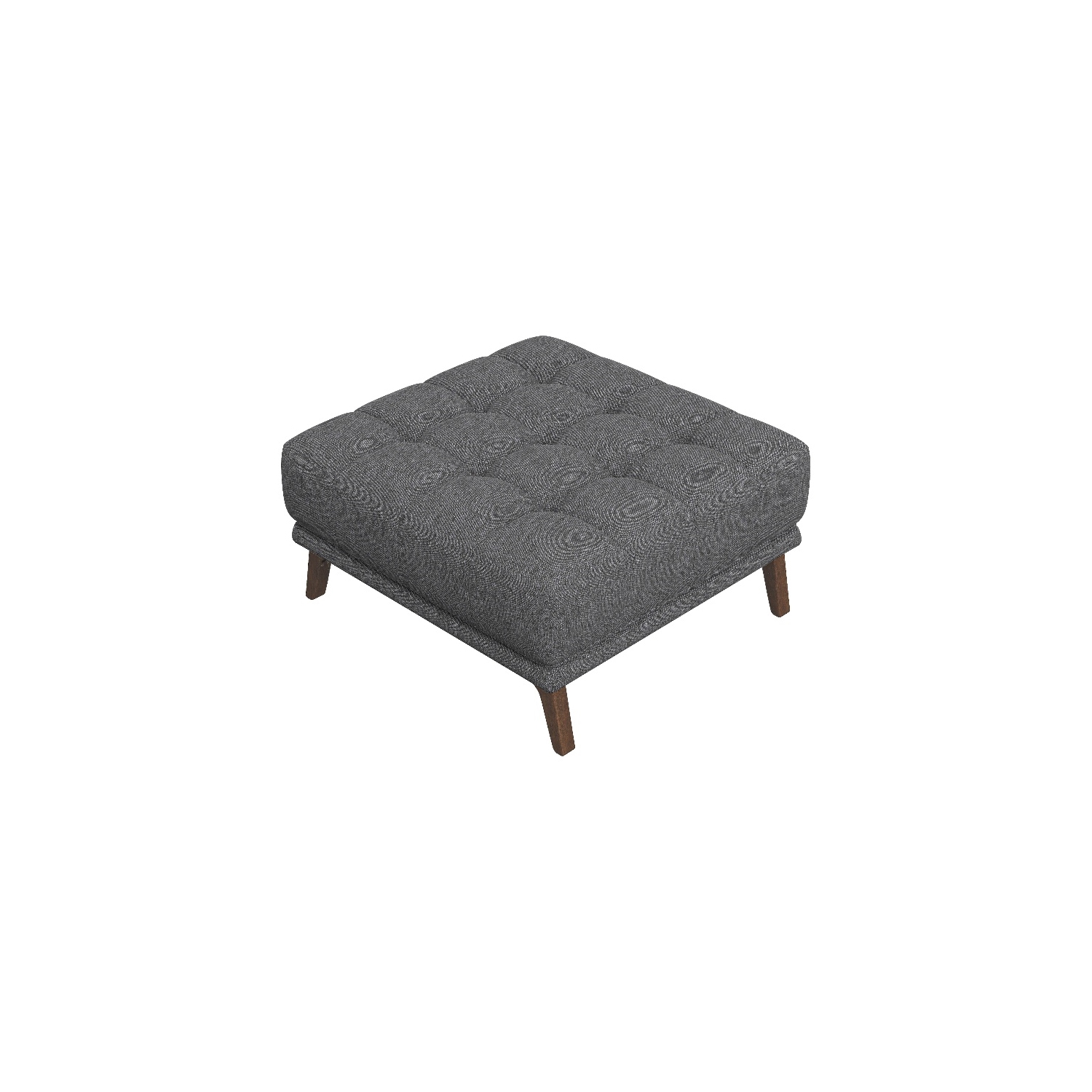 Allen Mid-Century Modern Ottoman Fabric in Dark Grey
