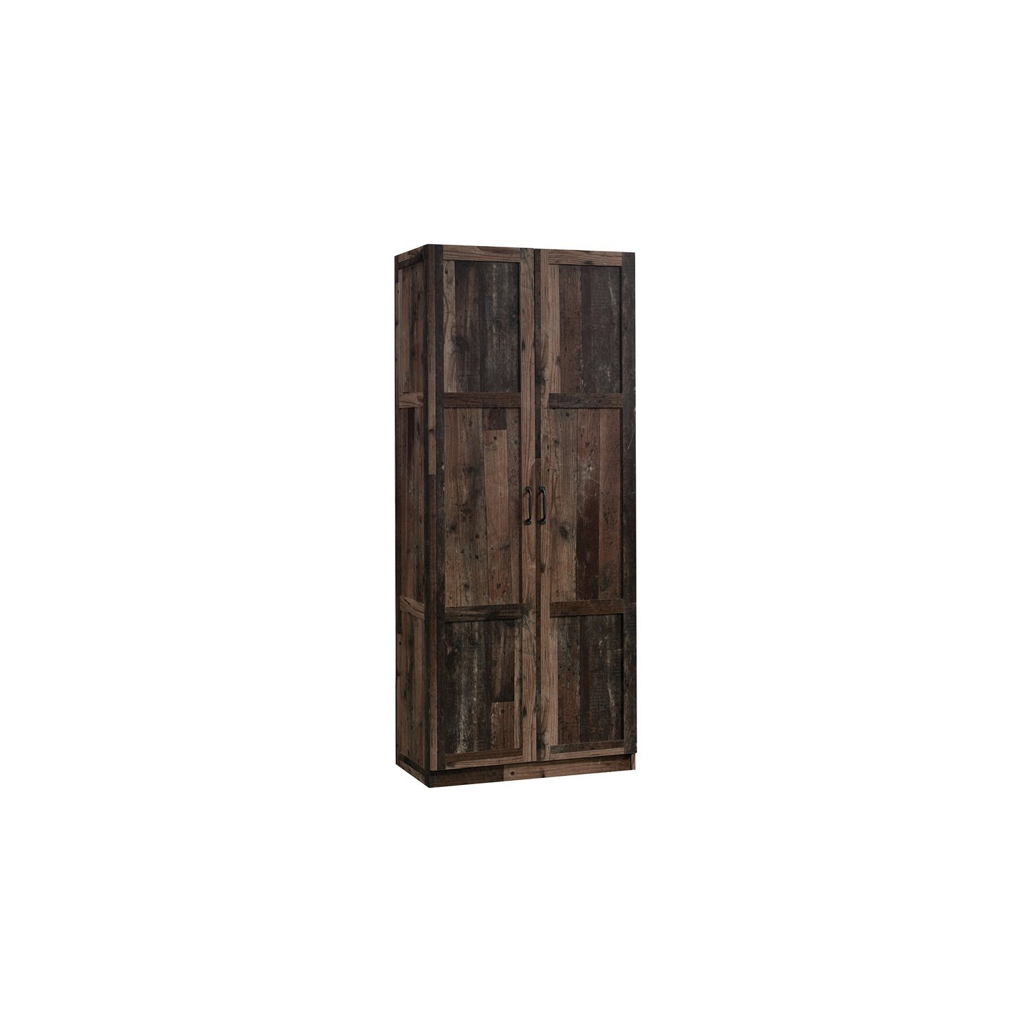 Sauder Select Engineered Wood 2 Door Storage Cabinet in Reclaimed Pine/Brown