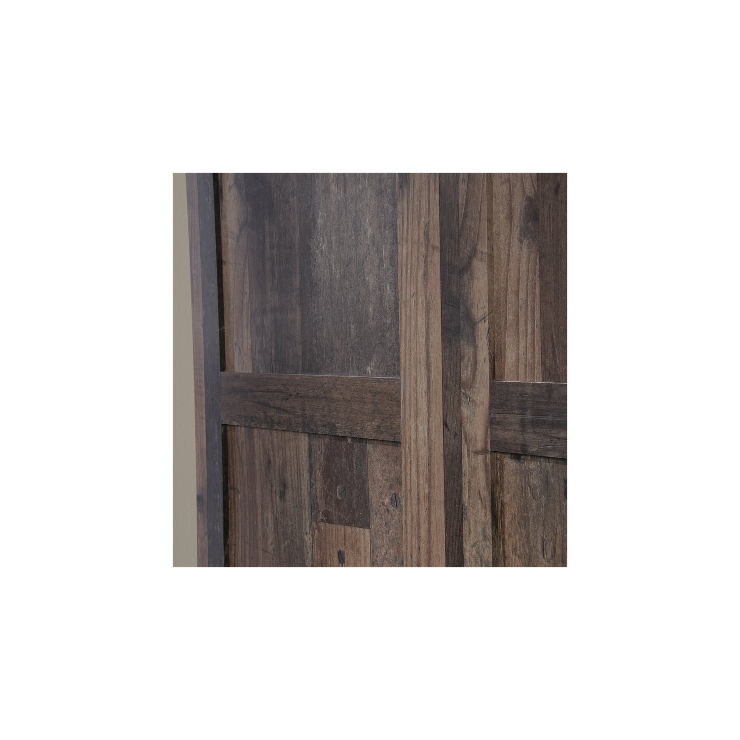 Sauder Select Engineered Wood 2 Door Storage Cabinet in Reclaimed Pine/Brown