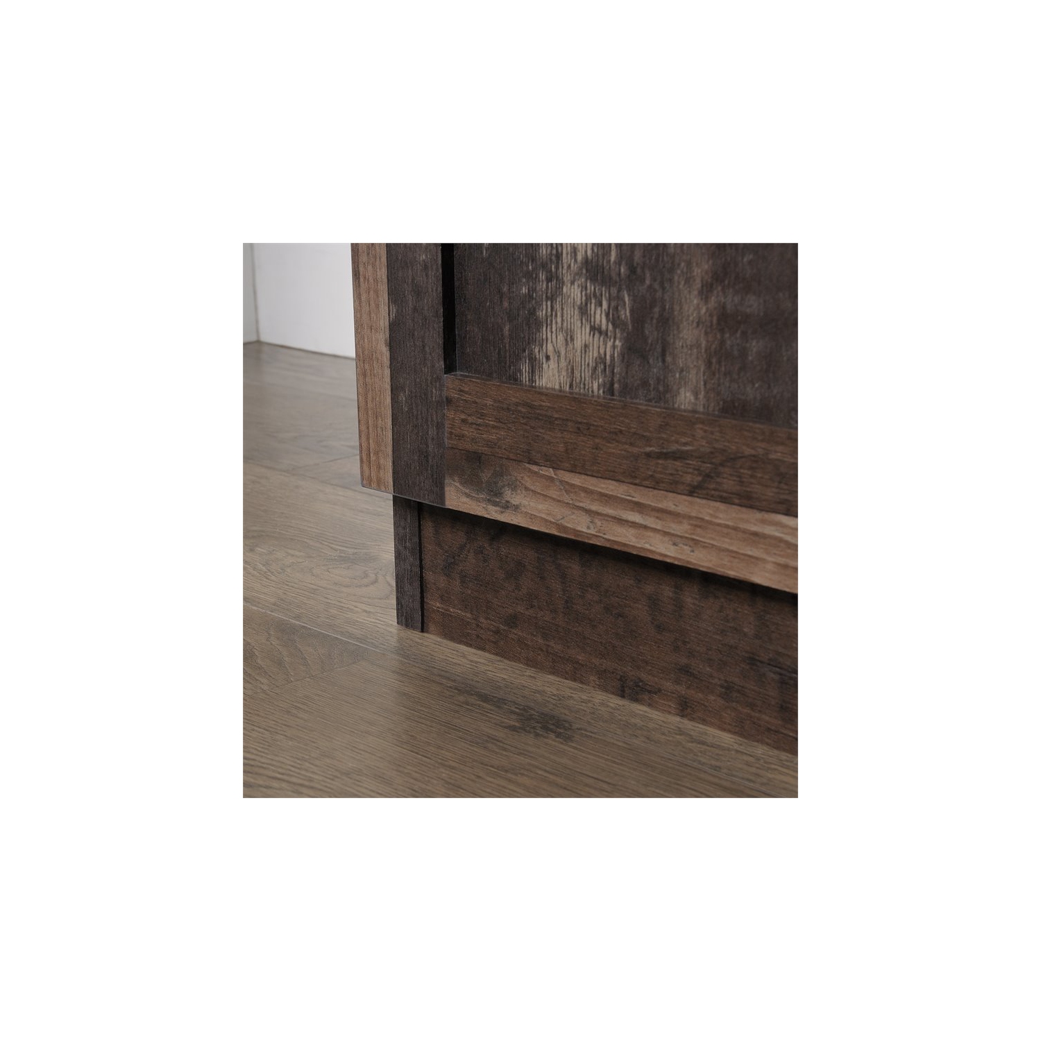 Sauder Select Engineered Wood 2 Door Storage Cabinet in Reclaimed Pine/Brown