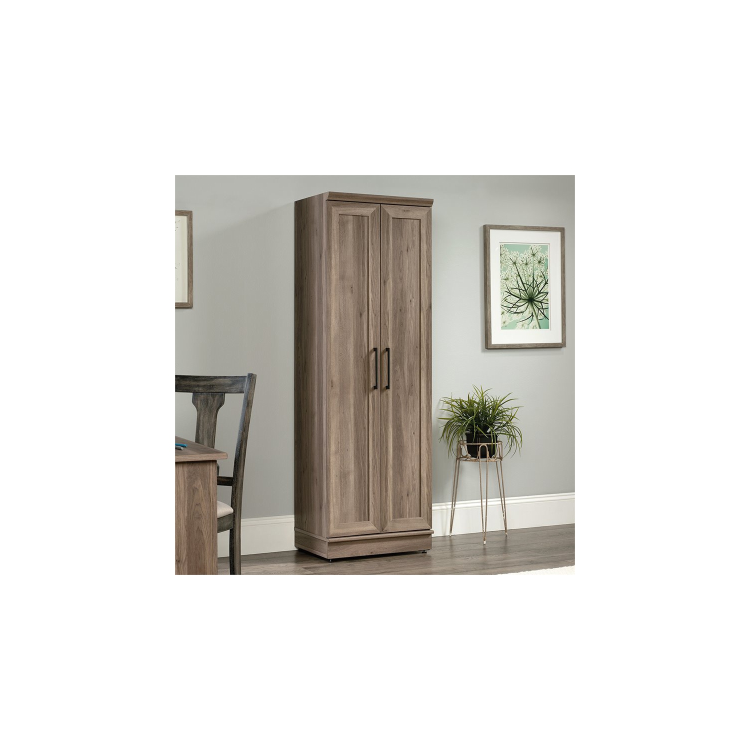 Sauder Homeplus Farmhouse Engineered Wood Brown 23" Storage Cabinet