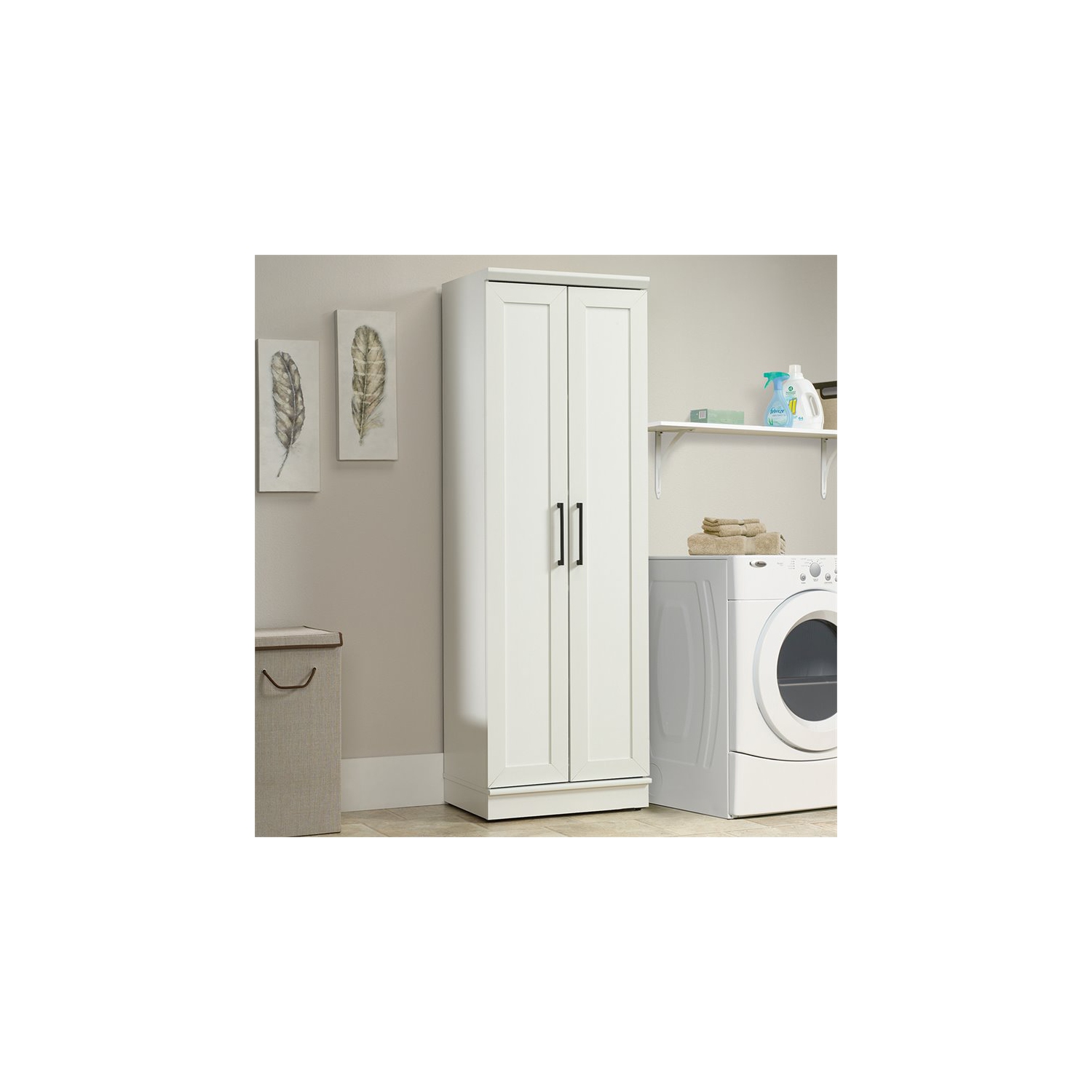 Sauder – Armoire de rangement de 23 po Homeplus, blanc