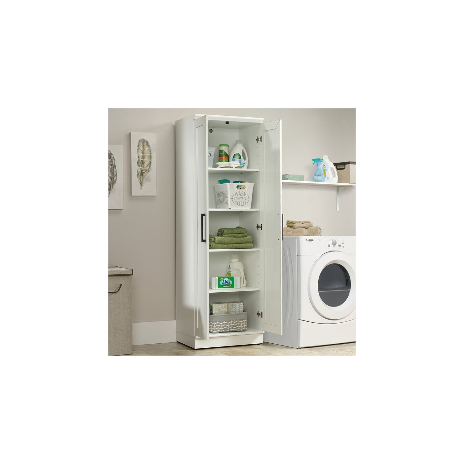 Sauder – Armoire de rangement de 23 po Homeplus, blanc