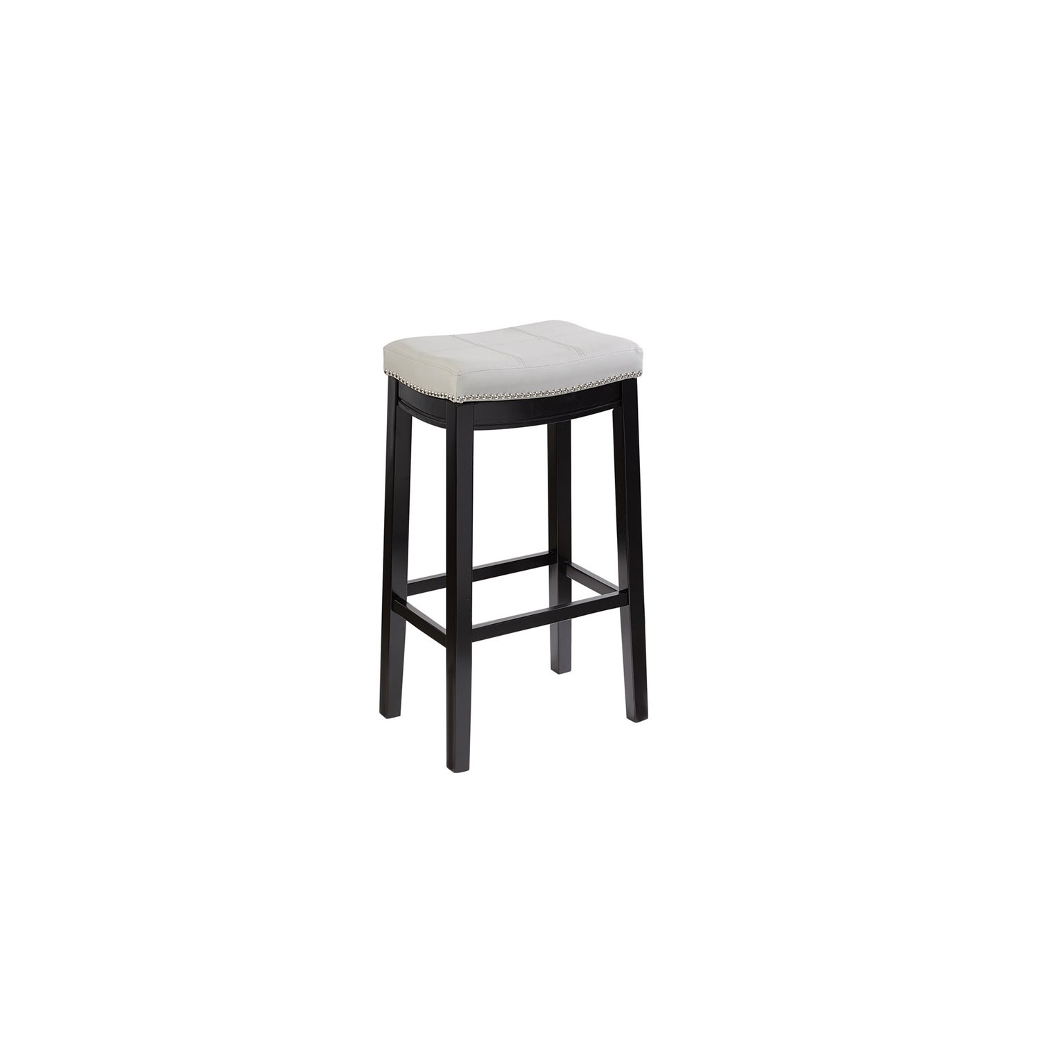 Linon Claridge 32" Wood Bar Stool in Gray