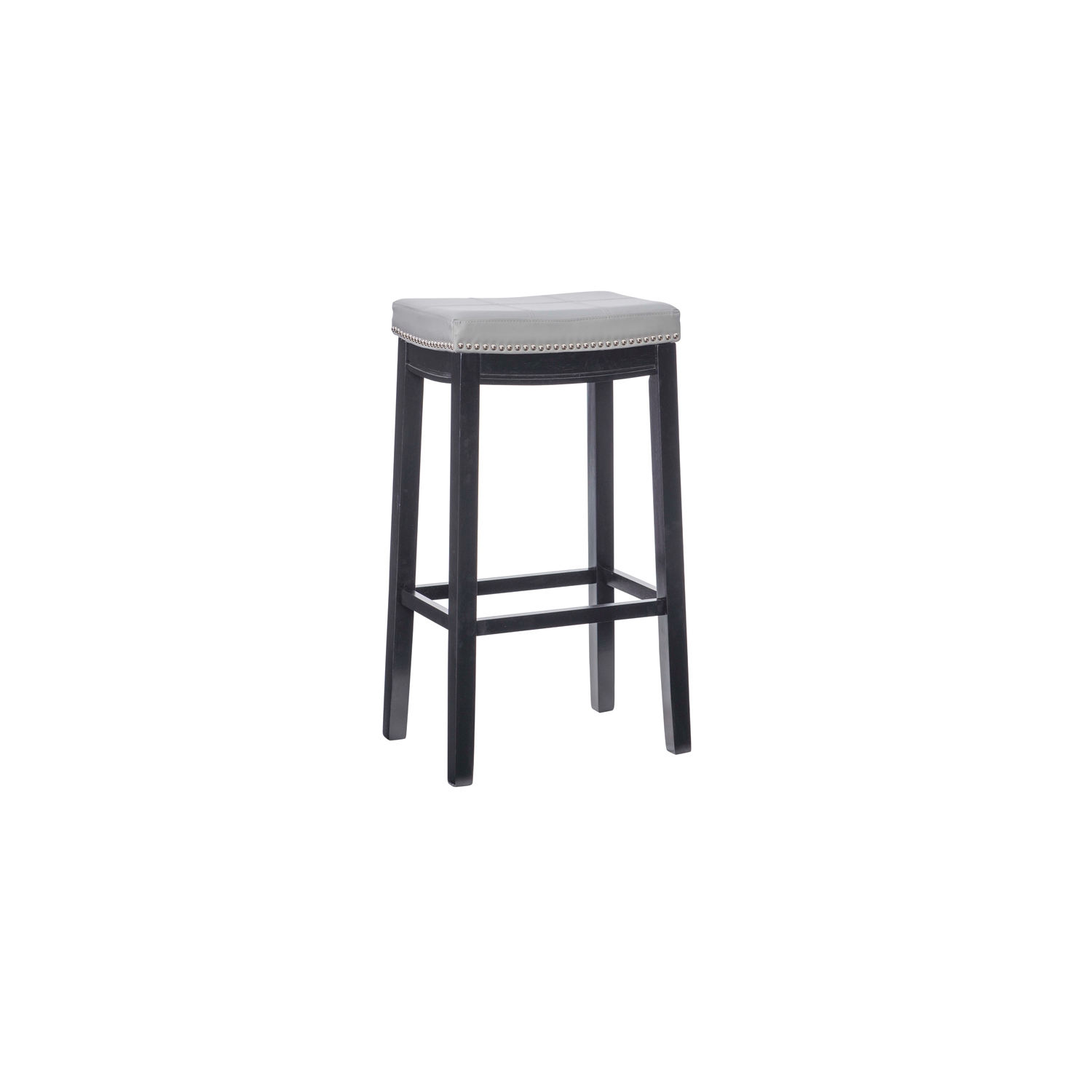 Linon Claridge 32" Wood Bar Stool in Gray