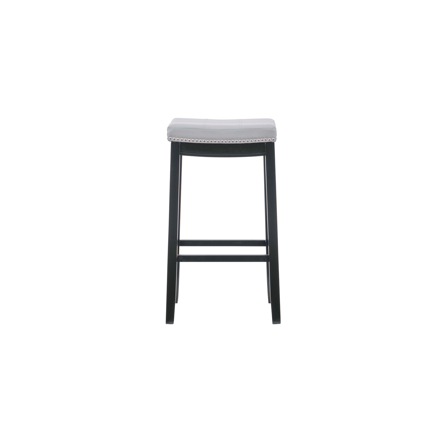 Linon Claridge 32" Wood Bar Stool in Gray