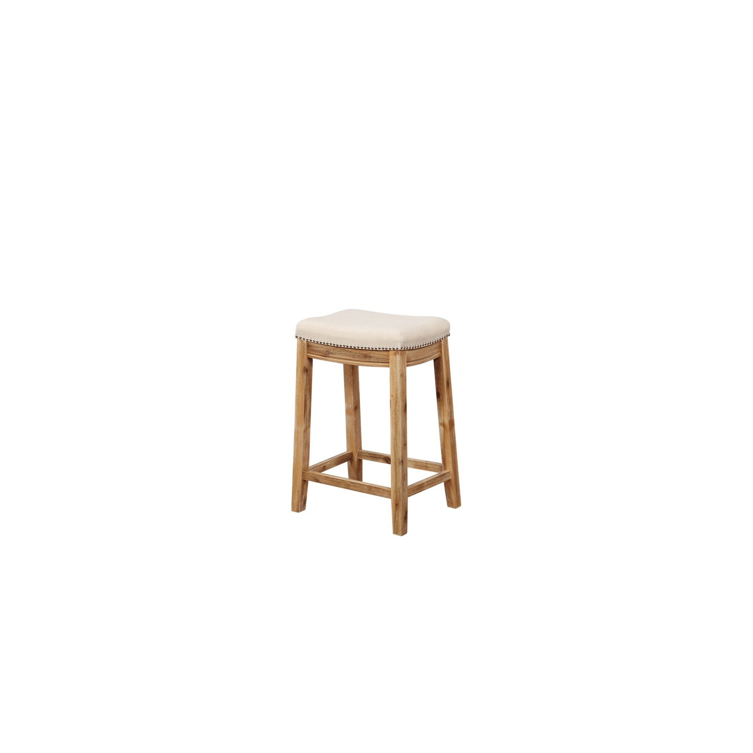 Tabouret de comptoir en bois d’acacia de 26 po Claridge de Linon, brun rustique