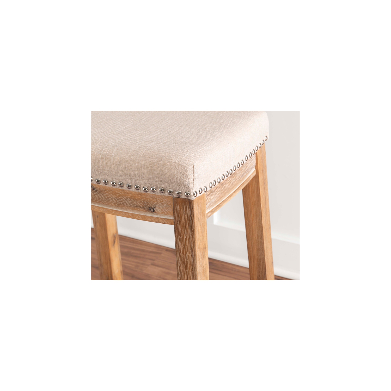 Tabouret de comptoir en bois d’acacia de 26 po Claridge de Linon, brun rustique