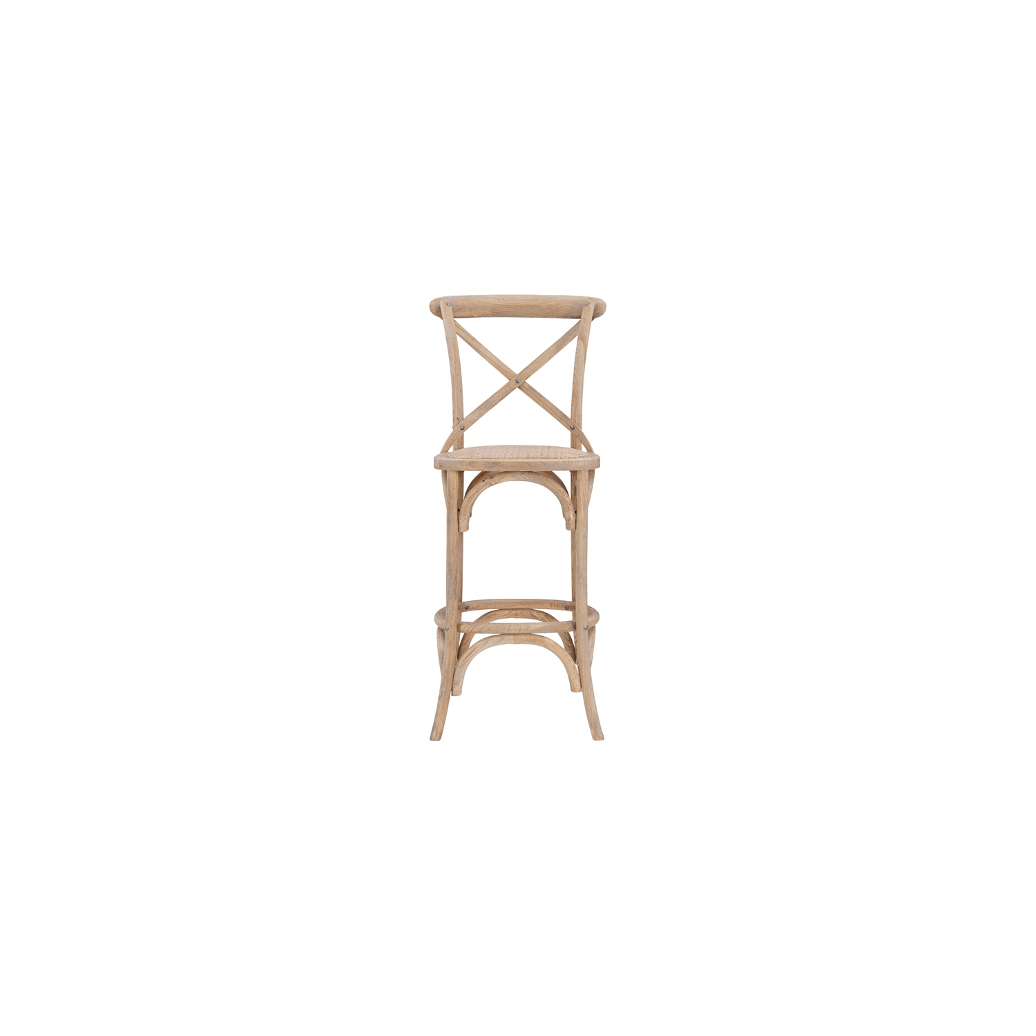 Linon Moxy 30" Wood Bar Stool in Gray Wash