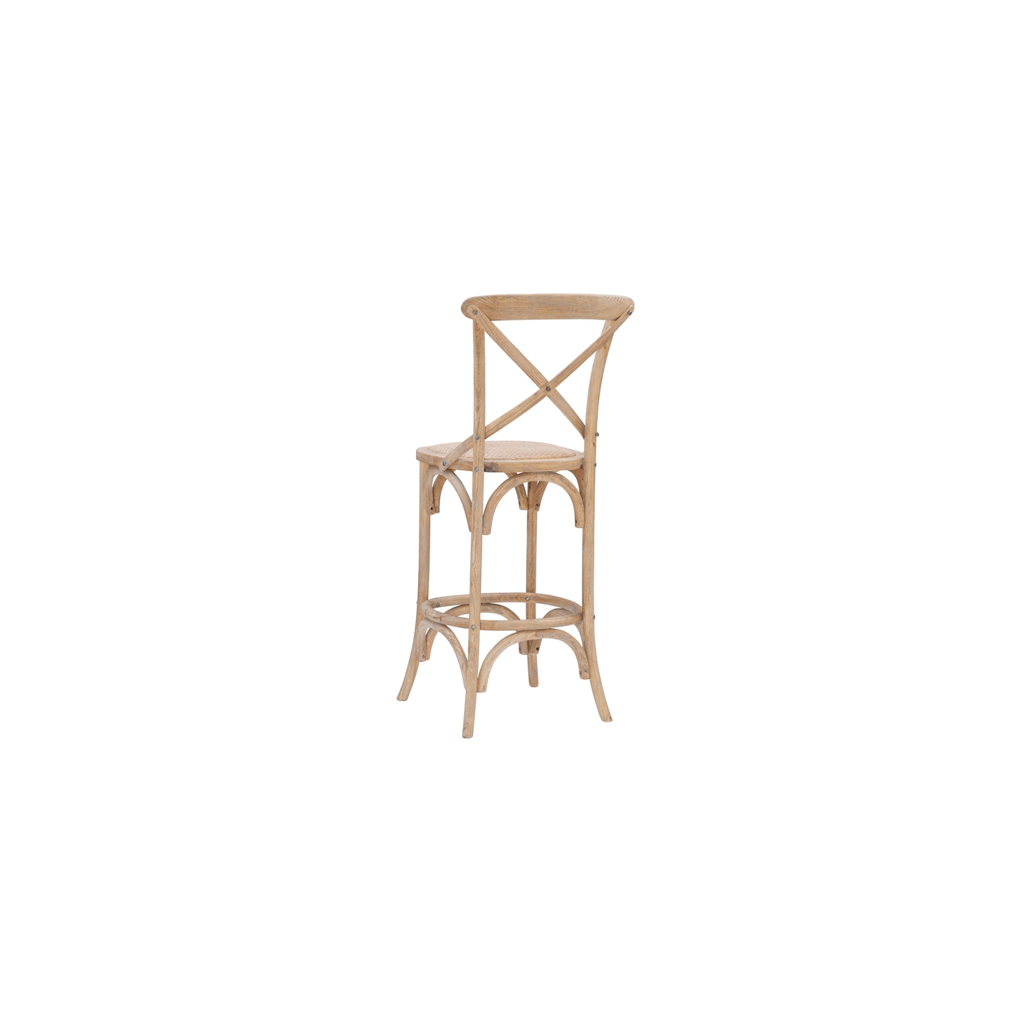 Linon Moxy 30" Wood Bar Stool in Gray Wash