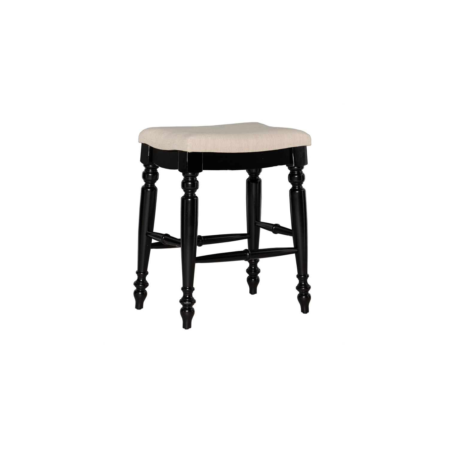 Tabouret de comptoir sans dossier en bois 25 po Marino de Linon, noir