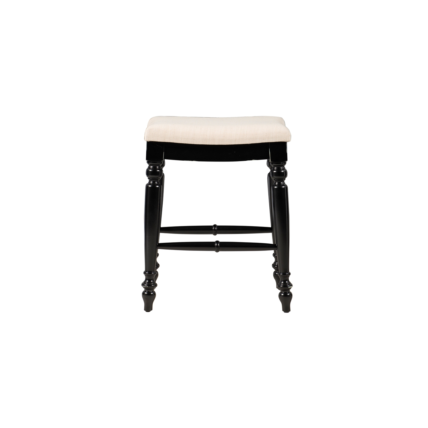 Tabouret de comptoir sans dossier en bois 25 po Marino de Linon, noir