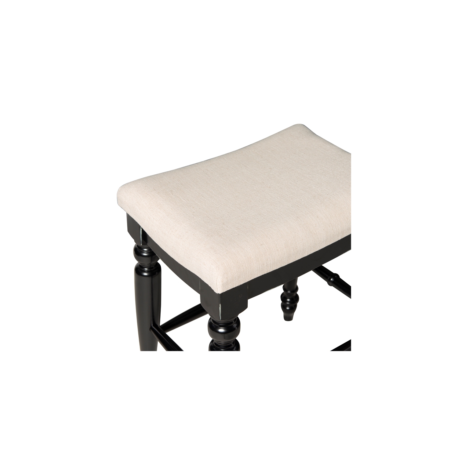 Tabouret de comptoir sans dossier en bois 25 po Marino de Linon, noir