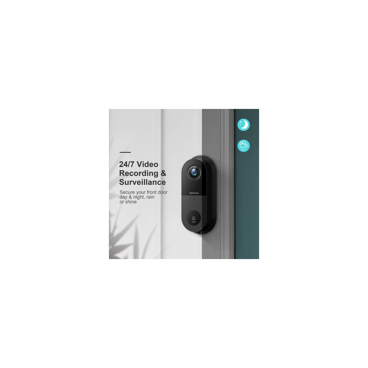 HeimVision 2K Video Doorbell, Wi-Fi Smart Doorbell Security Camera with Chime - Open Box