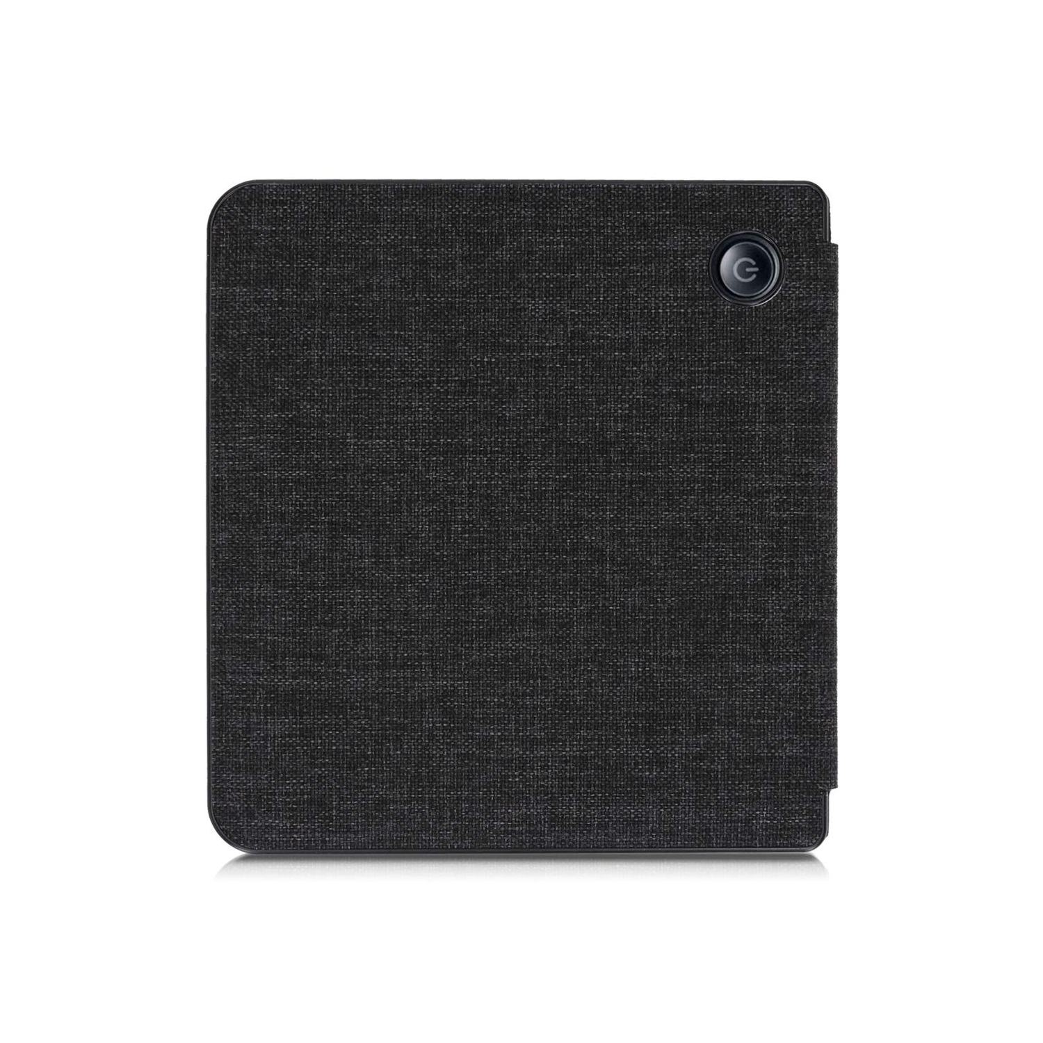 kwmobile Origami Case Compatible with Kobo Libra H2O - Slim Fabric Cover - Dark Grey