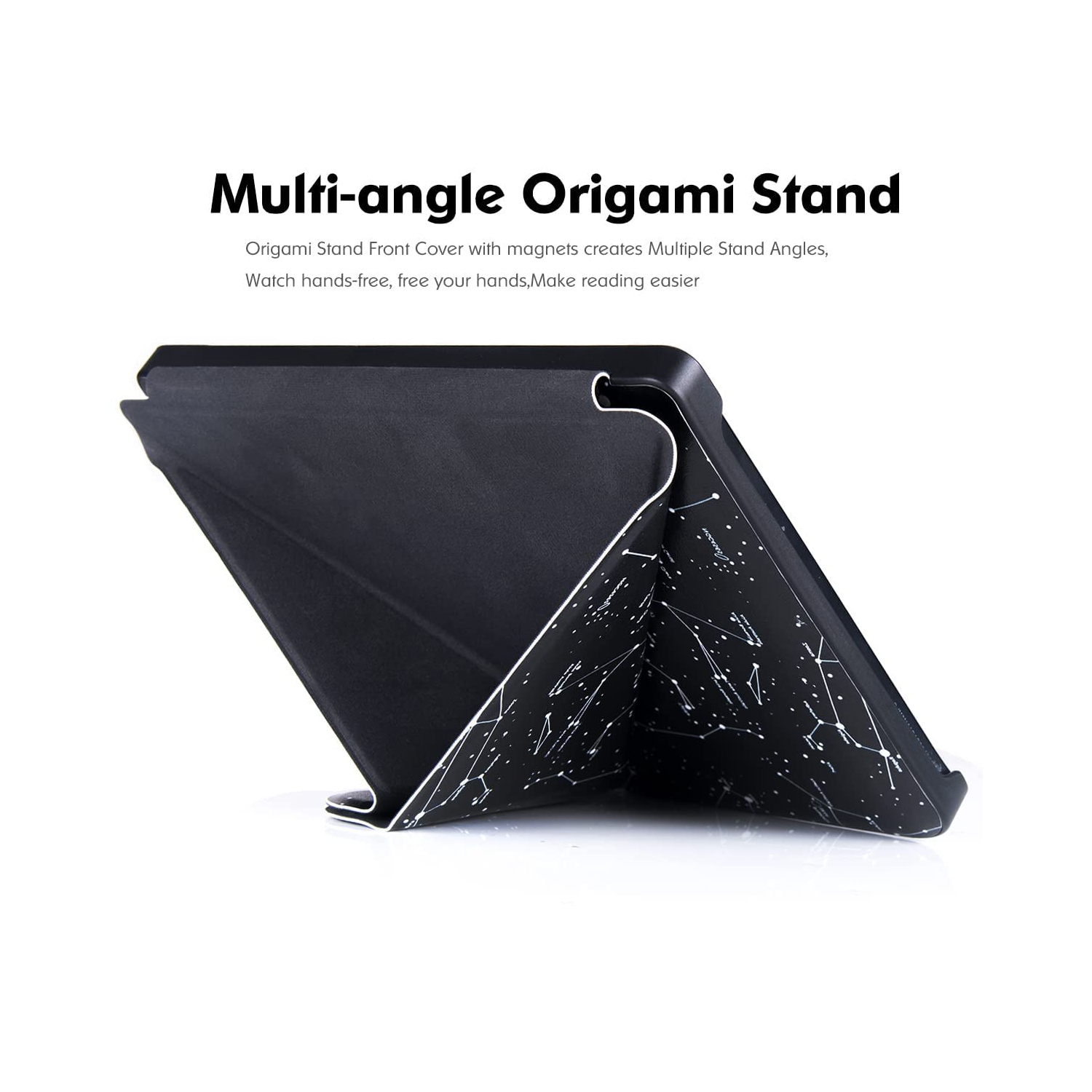 BOZHUORUI Kobo Libra 2 eReader Case - Premium PU Leather Origami Stand Protective Cover with Aut