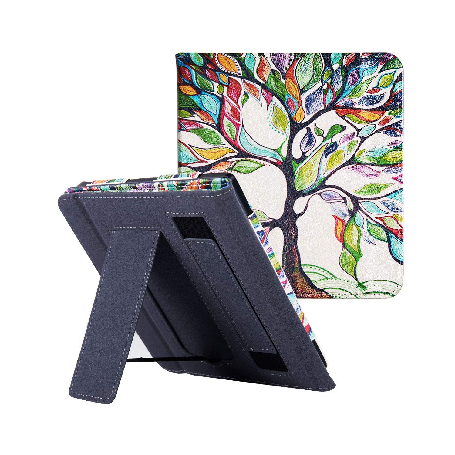 BOZHUORUI – Étui sur socle pour lecteurs électroniques Libra H2O de Kobo – Étui protecteur en cuir de polyuréthane de qualité supérieure avec