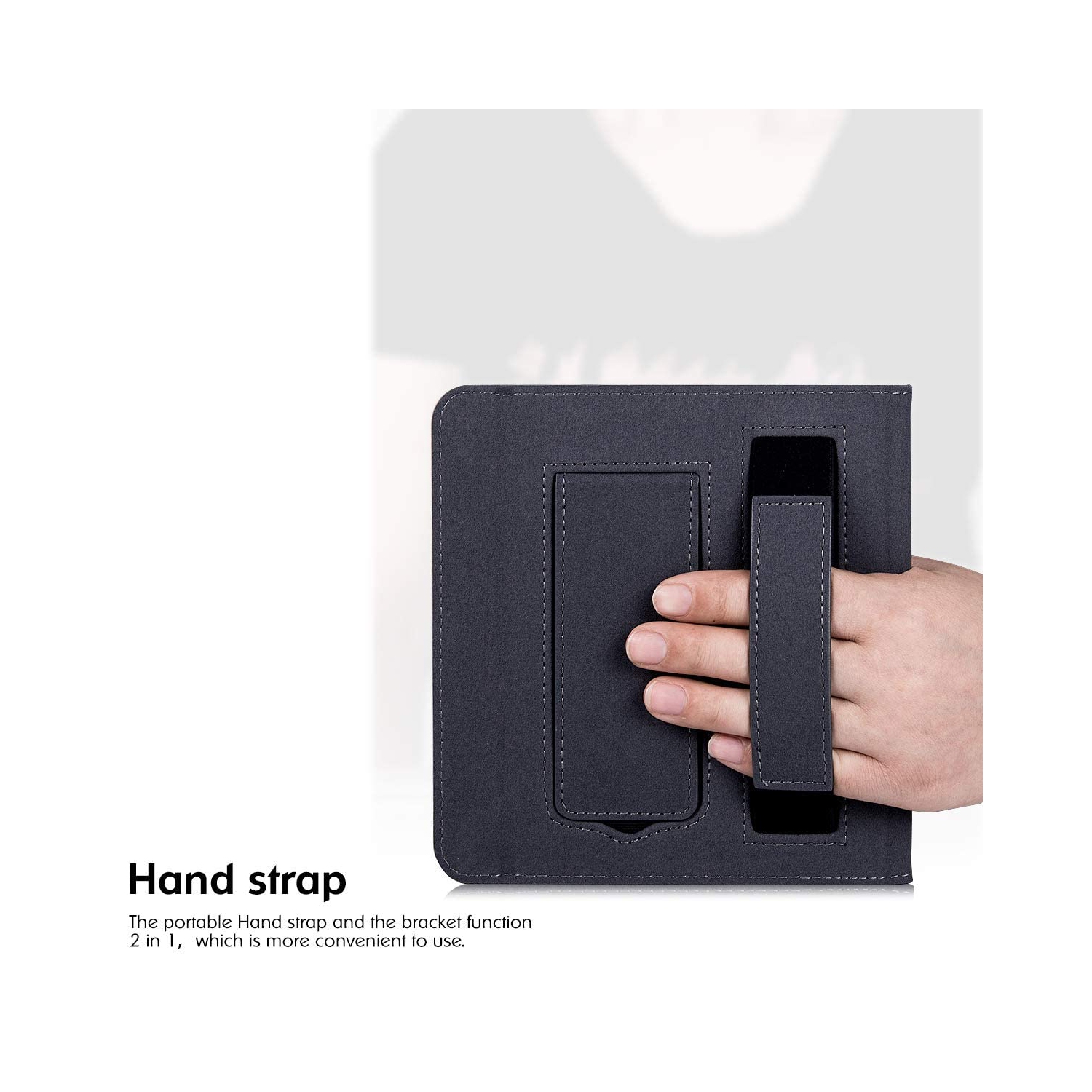 BOZHUORUI – Étui sur socle pour lecteurs électroniques Libra H2O de Kobo – Étui protecteur en cuir de polyuréthane de qualité supérieure avec