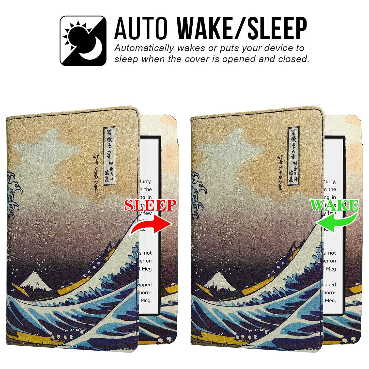 GOVTVA Kindle Paperwhite Case Fits All-New 10th Gen- 2018 / 6 Inch All Paperwhite Generations - PU Leather Sleeve Stand Cove