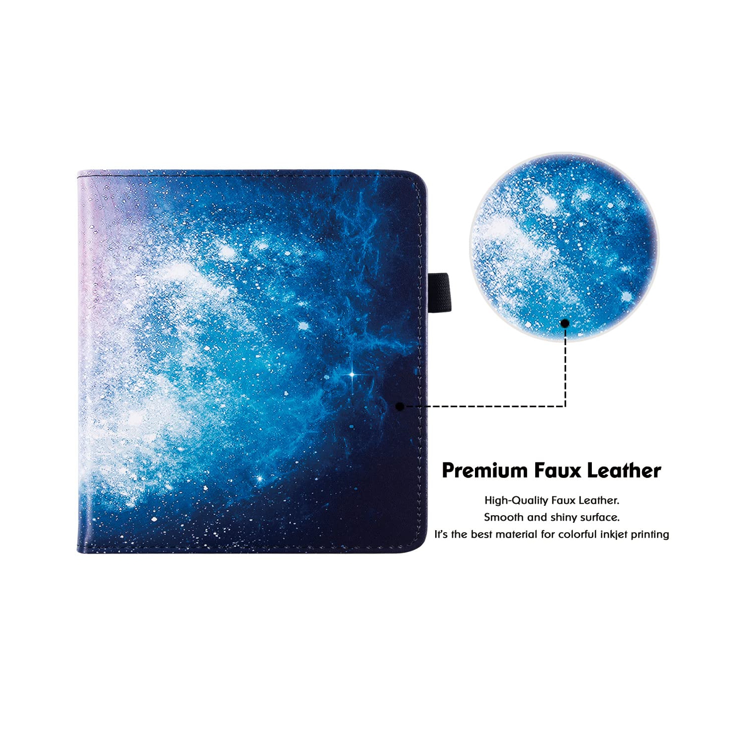 BOZHUORUI Kobo Libra 2 eReader Case with Stand - Premium PU Leather Cover with Hand Strap and Au