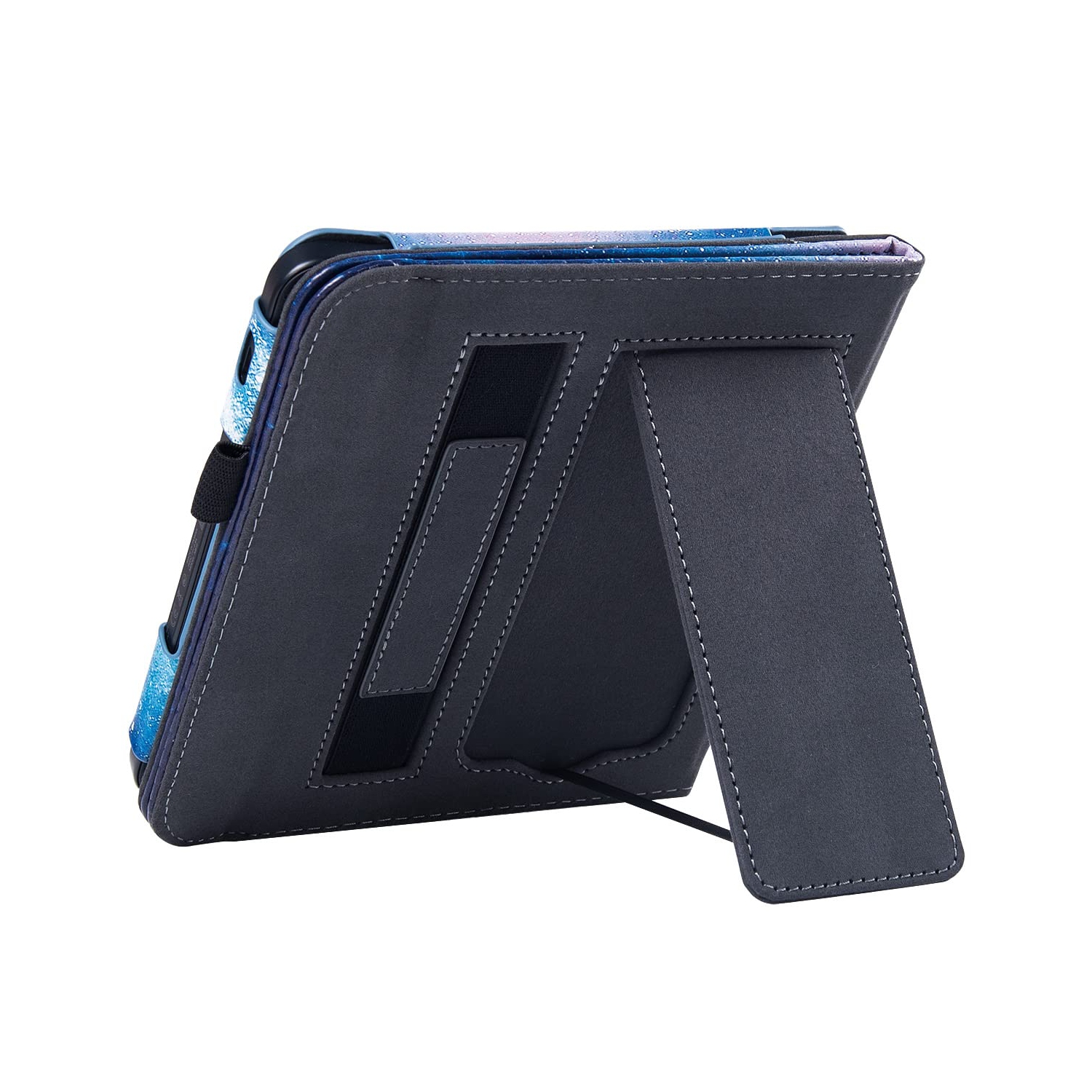BOZHUORUI Kobo Libra 2 eReader Case with Stand - Premium PU Leather Cover with Hand Strap and Au